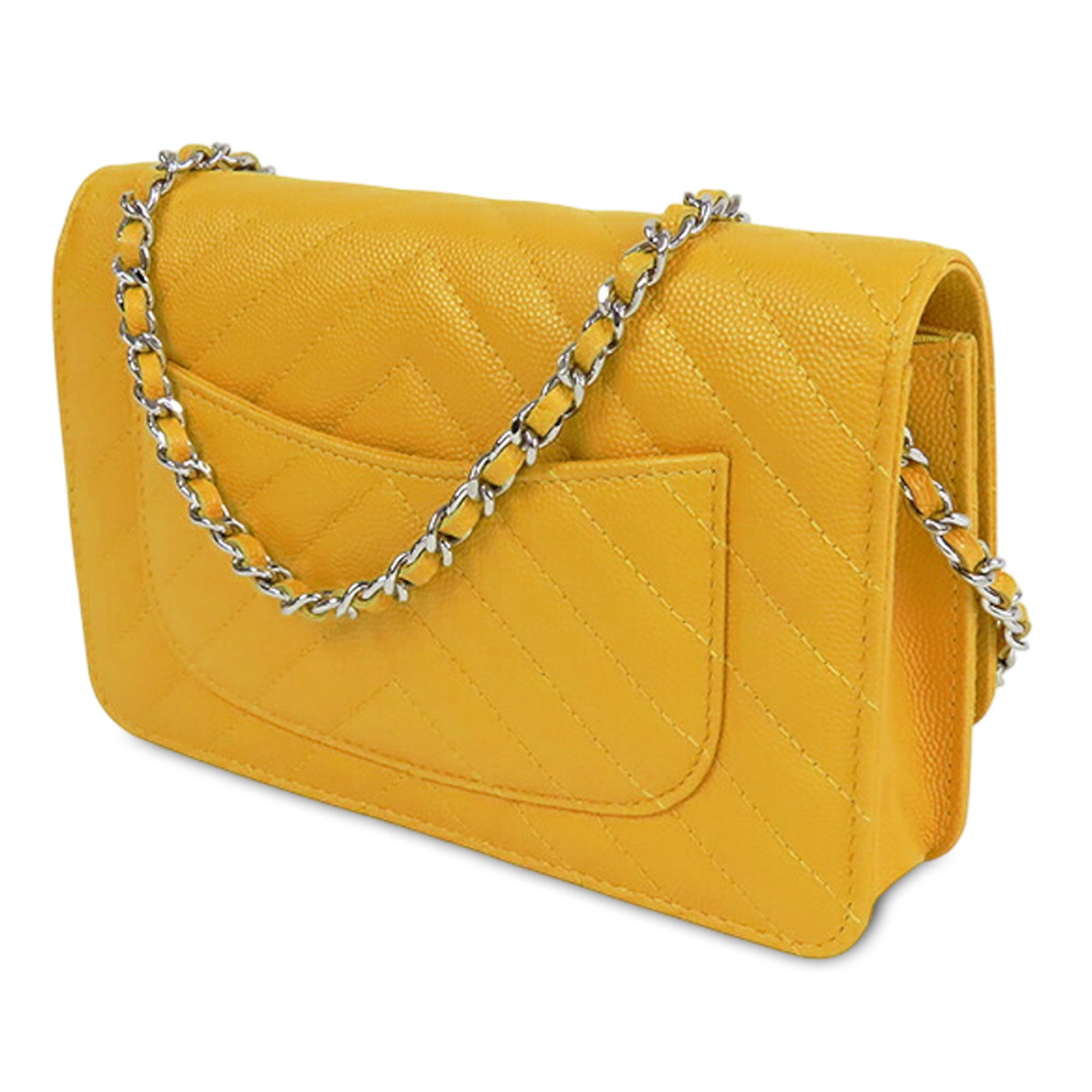 Chanel CC Chevron Caviar Wallet On Chain - image 2