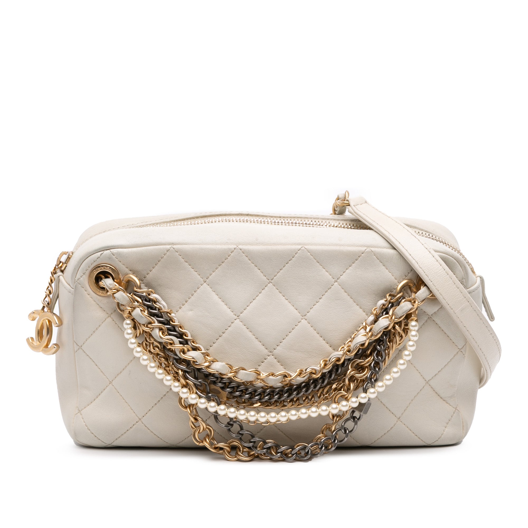 Chanel Quilted Lambskin All About Chains Camera Bag - image 1