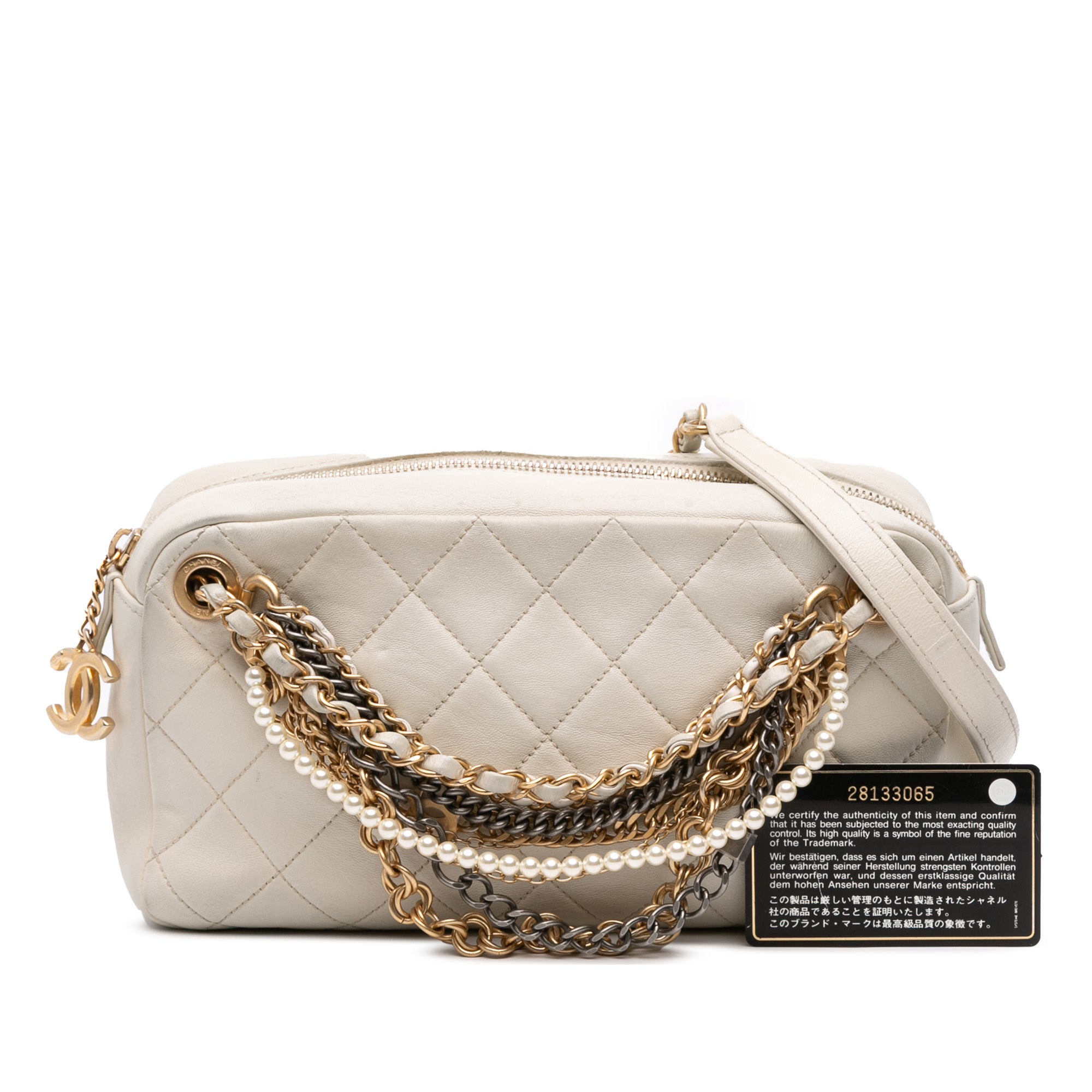 Chanel Quilted Lambskin All About Chains Camera Bag - image 10