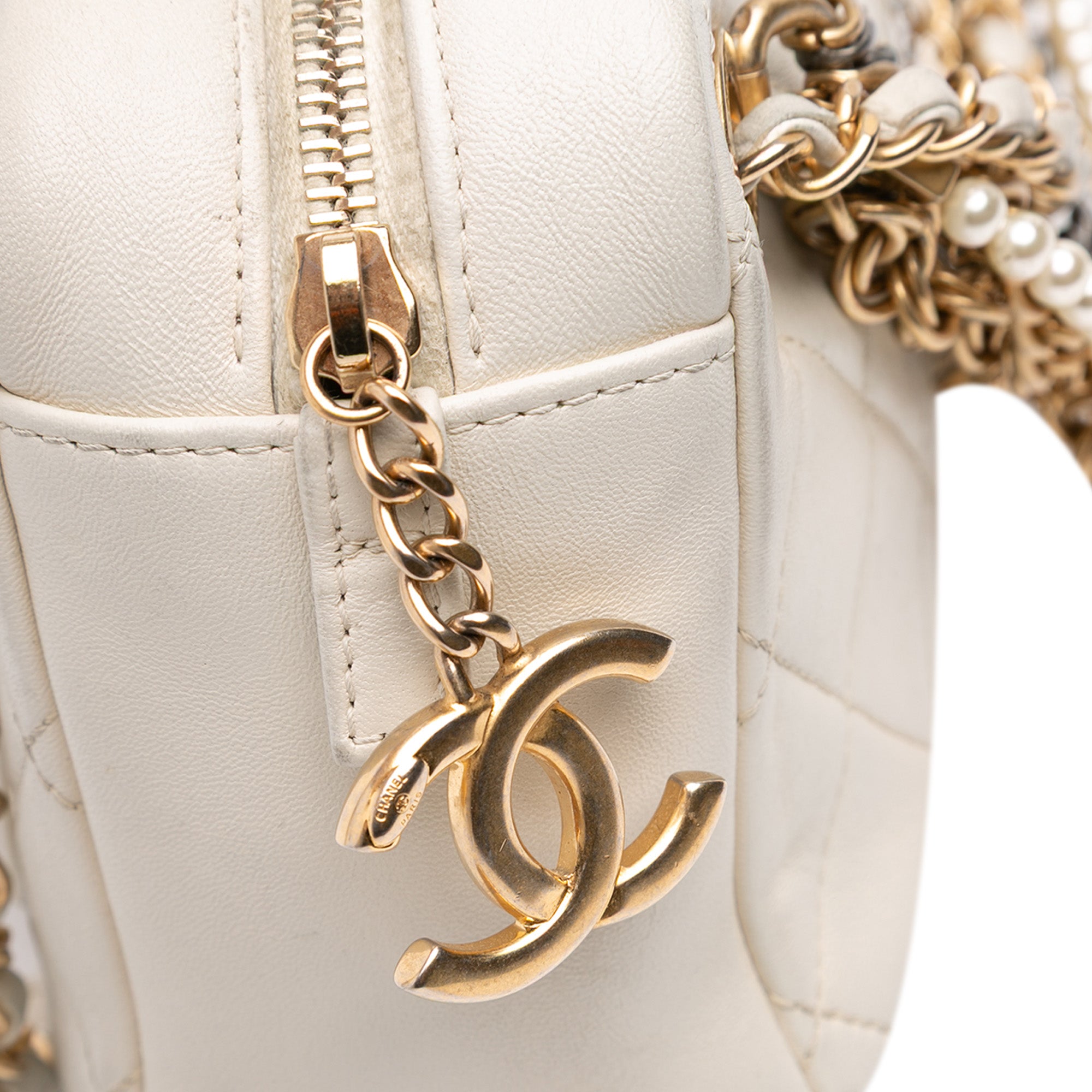 Chanel Quilted Lambskin All About Chains Camera Bag - image 7