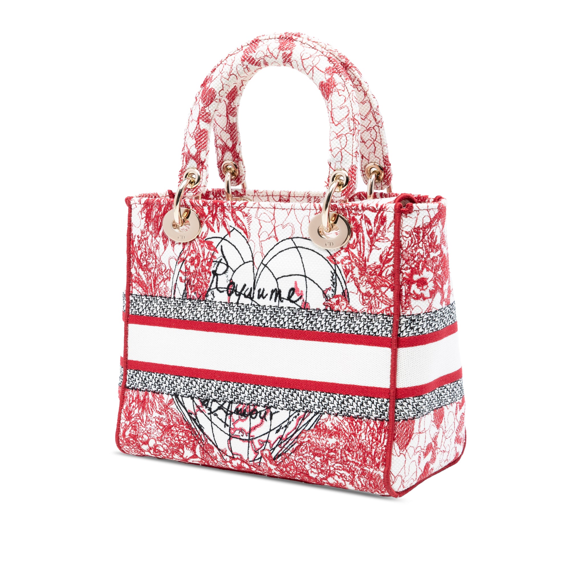 Dior DiorAmour Medium Embroidered Canvas Royale Lady D Lite - image 2