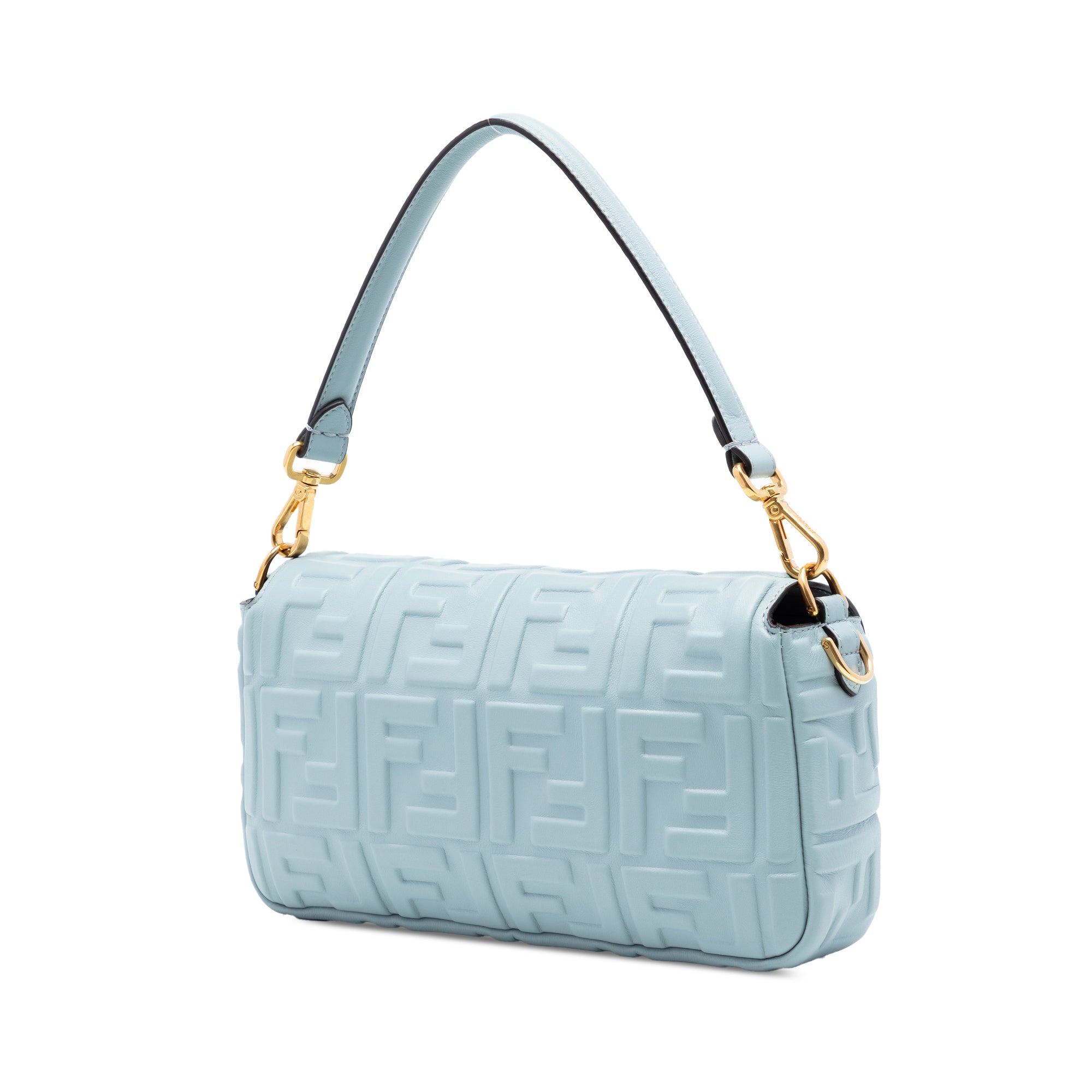 Fendi Zucca Embossed Leather Baguette Satchel - image 2