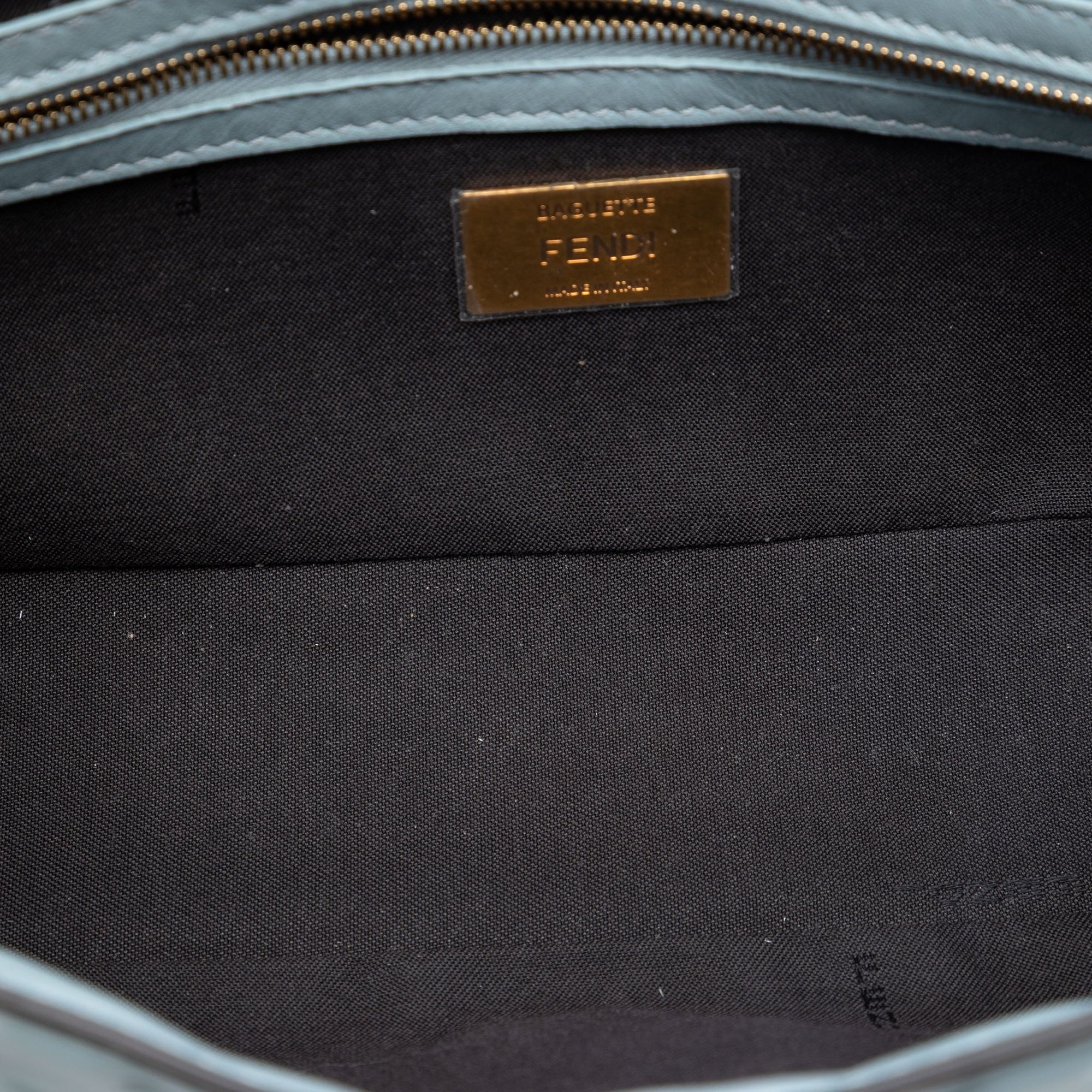 Fendi Zucca Embossed Leather Baguette Satchel - image 4