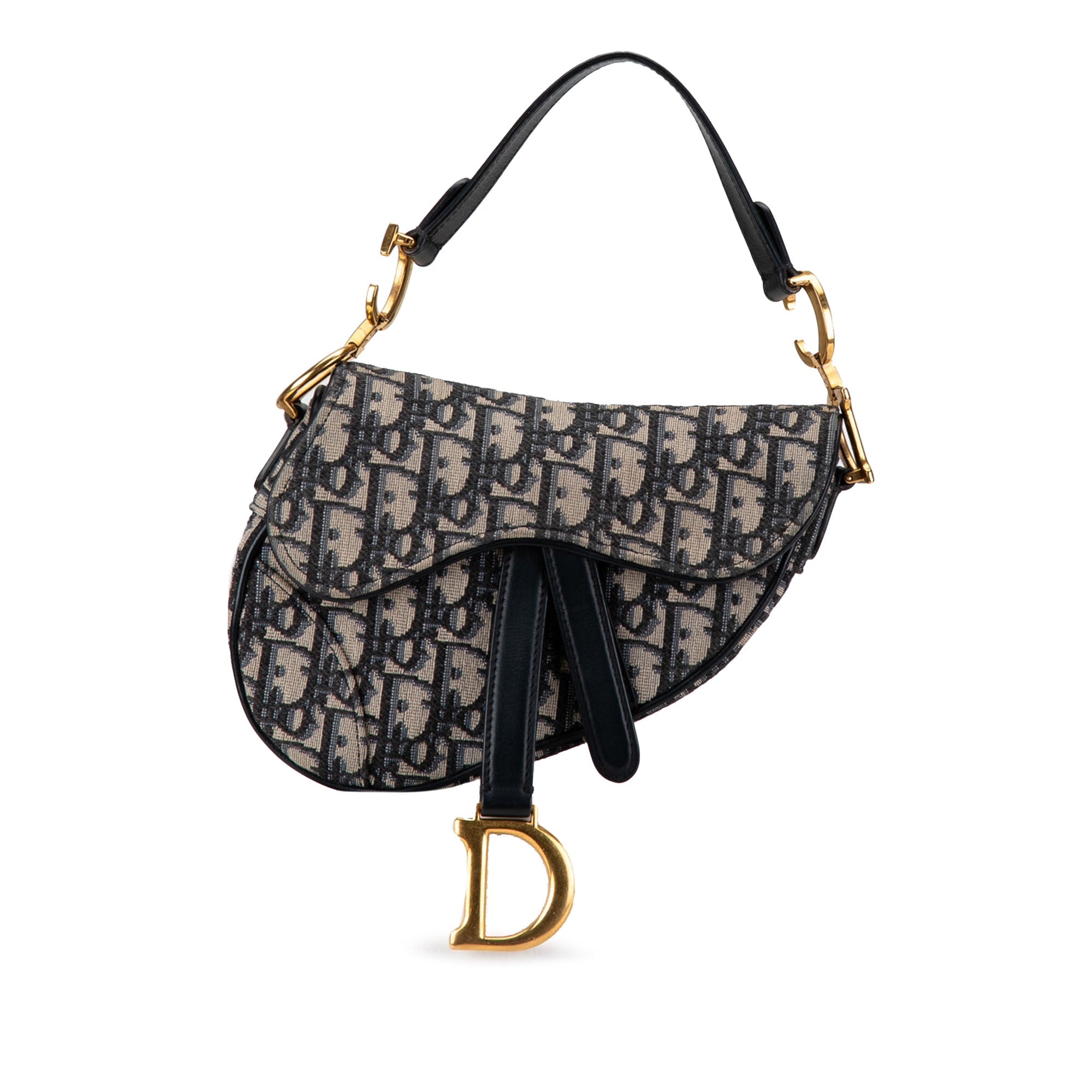 Dior Mini Oblique Canvas Saddle Bag - image 1