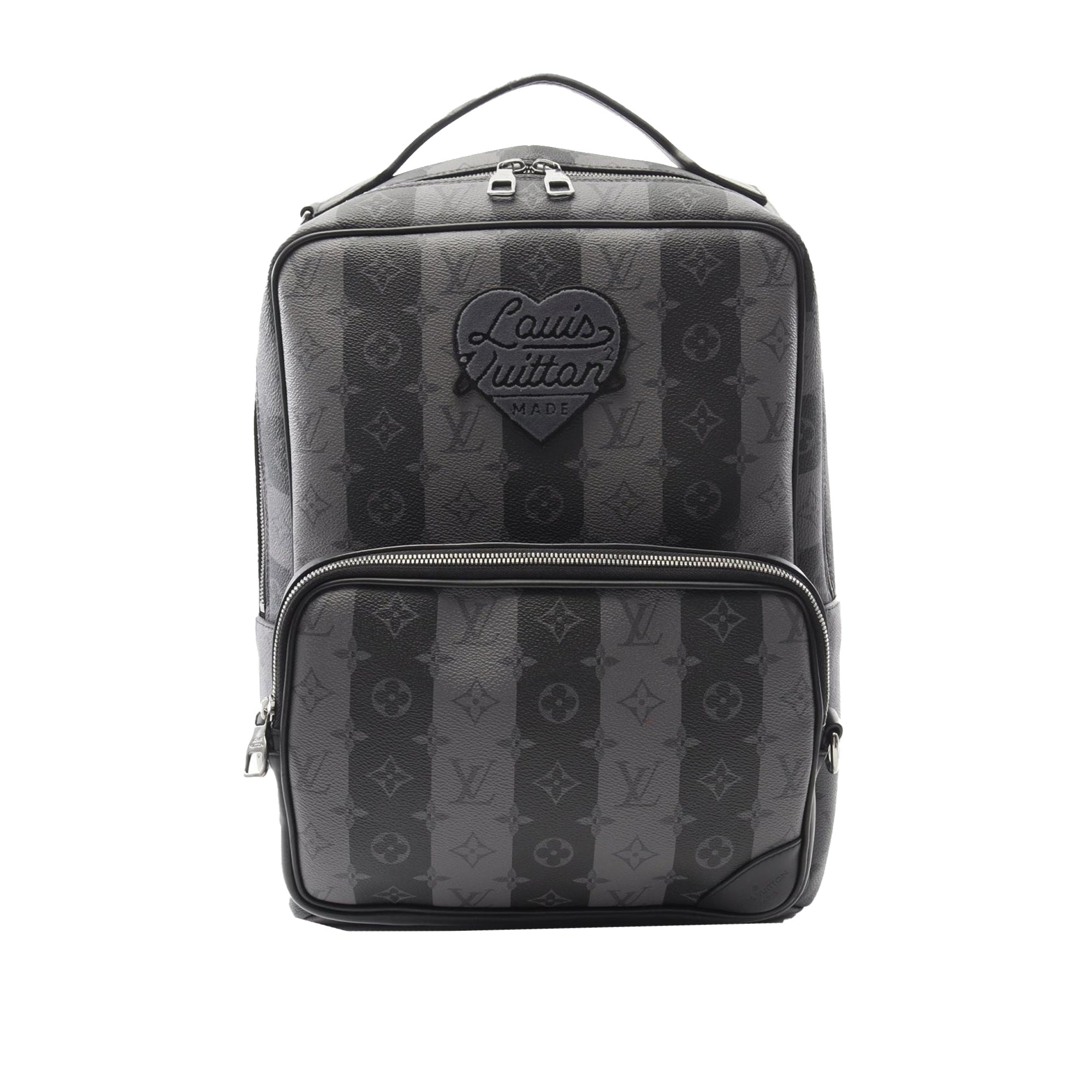 Louis Vuitton Nigo Monogram Eclipse Stripes Heart Modular Utilitary Backpack - image 1