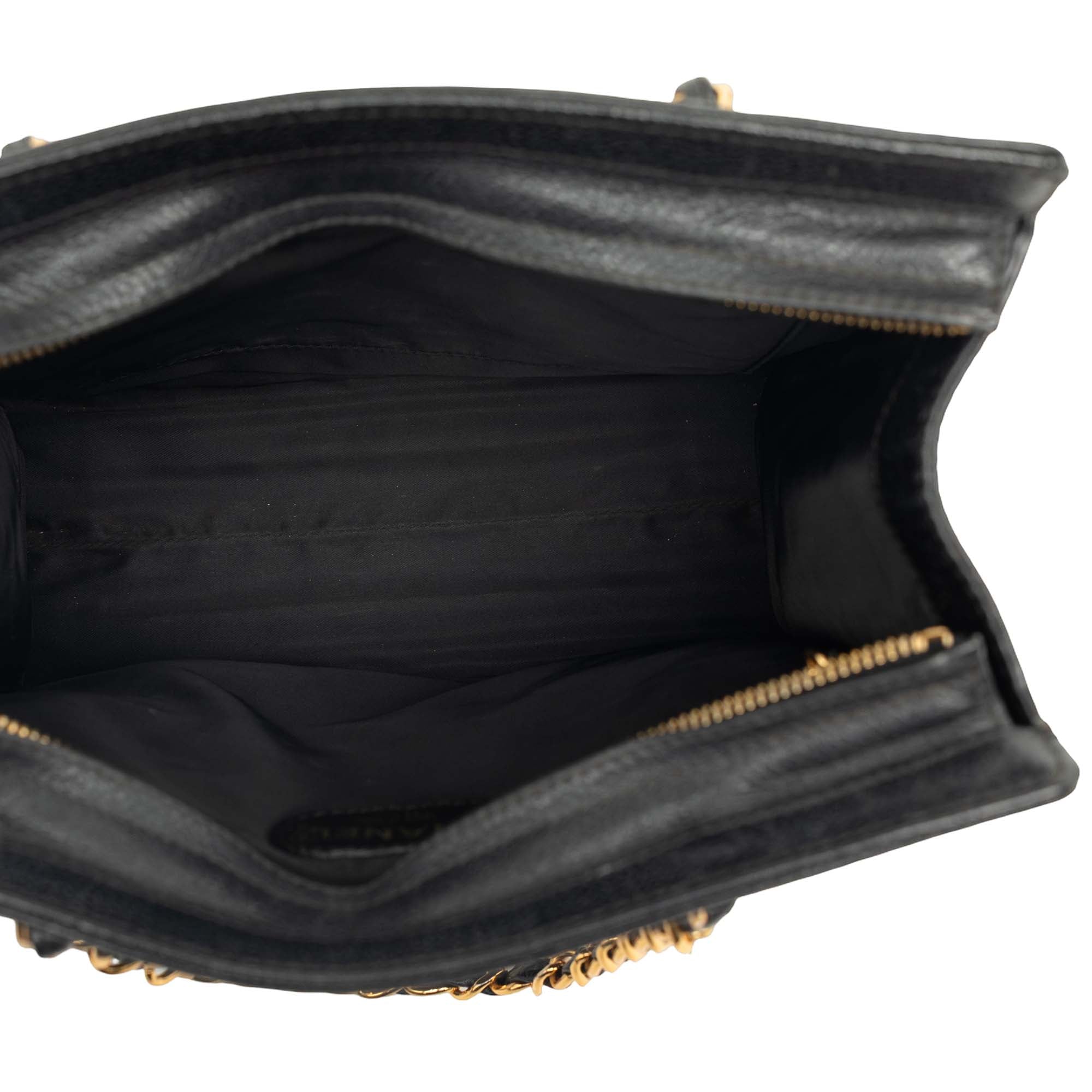 Chanel CC Caviar Chain Turn Lock Tote - image 4