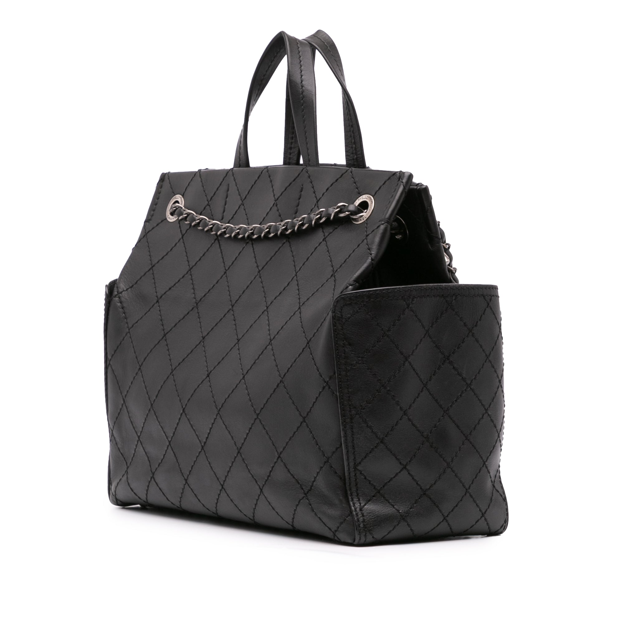 Chanel Medium CC Quilted Calfskin Pocket Tote - image 2