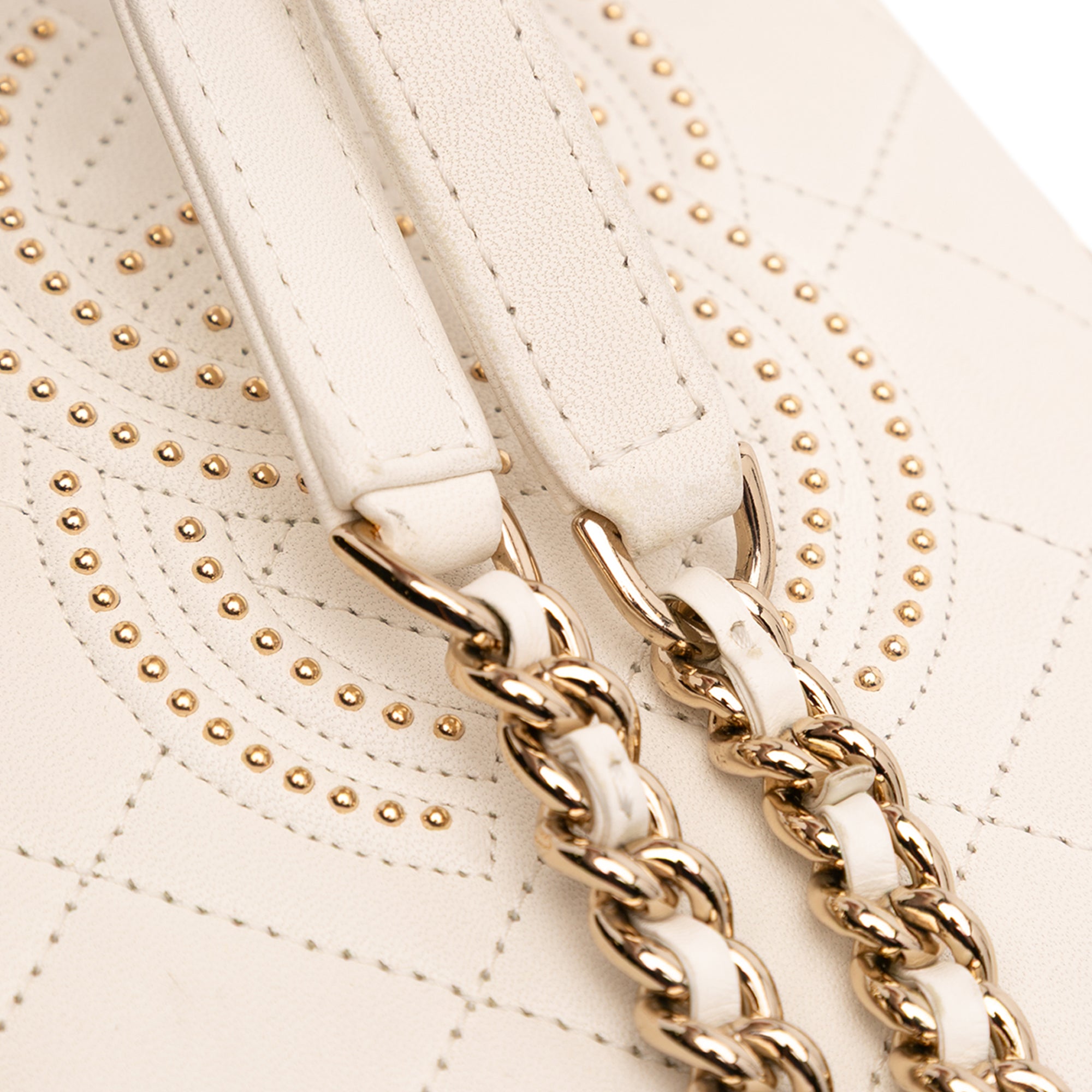 Chanel Quilted Lambskin Studded Beauty Begins Flap - image 10
