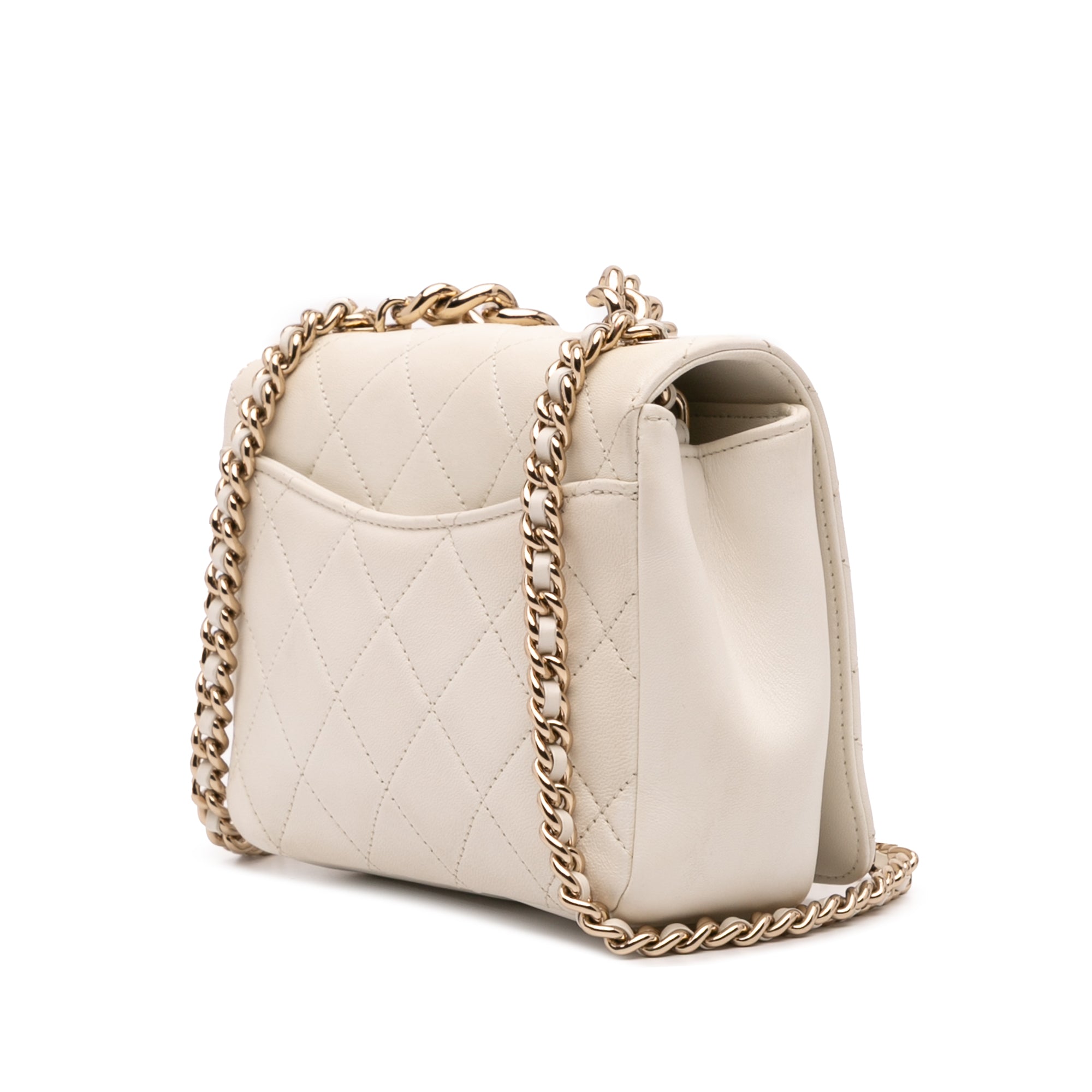 Chanel Quilted Lambskin Studded Beauty Begins Flap - image 2