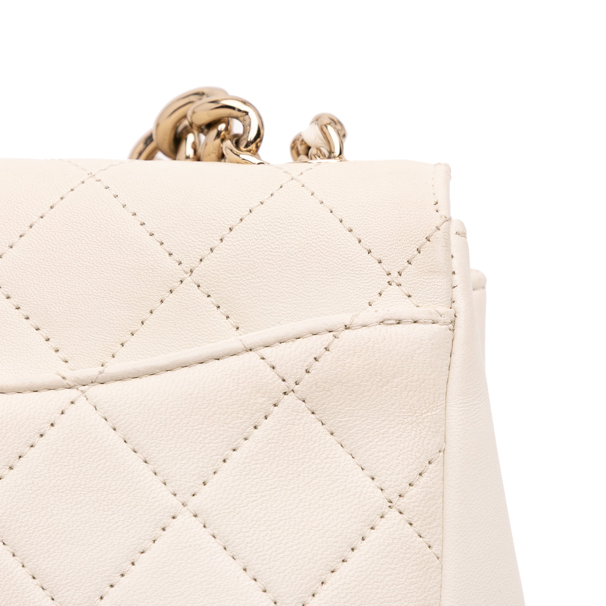 Chanel Quilted Lambskin Studded Beauty Begins Flap - image 9