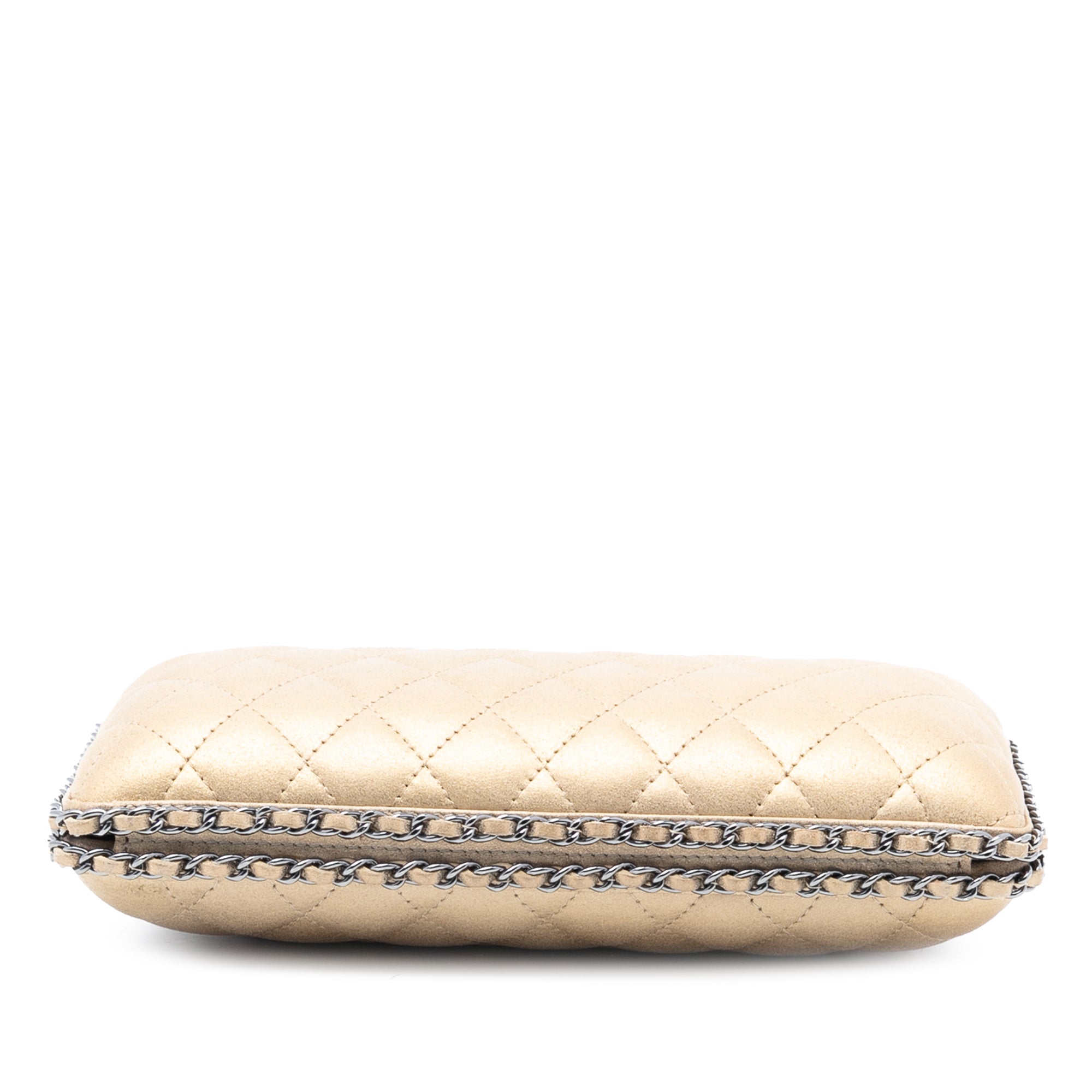 Chanel Quilted Metallic Suede Chain Around Evening Clutch on Chain - image 3