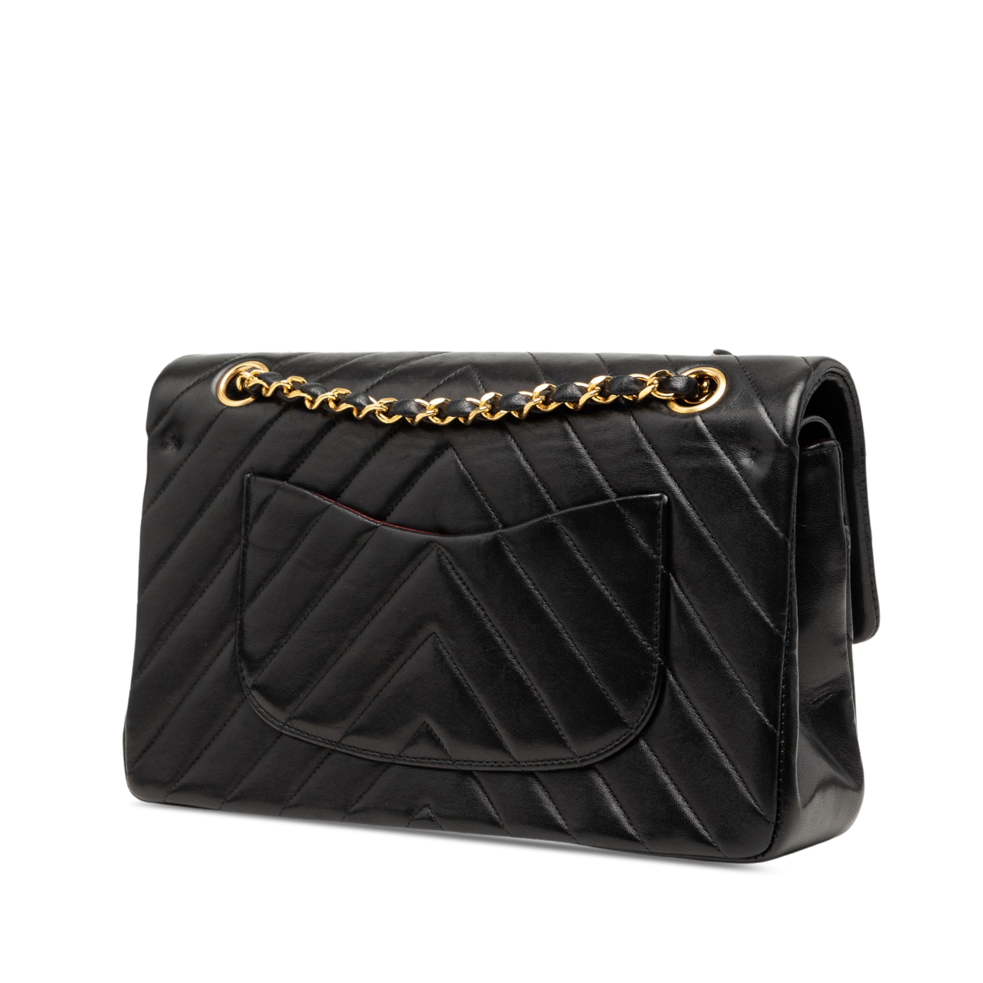 Chanel Medium Classic Chevron Crumpled Calfskin Double Flap - image 2