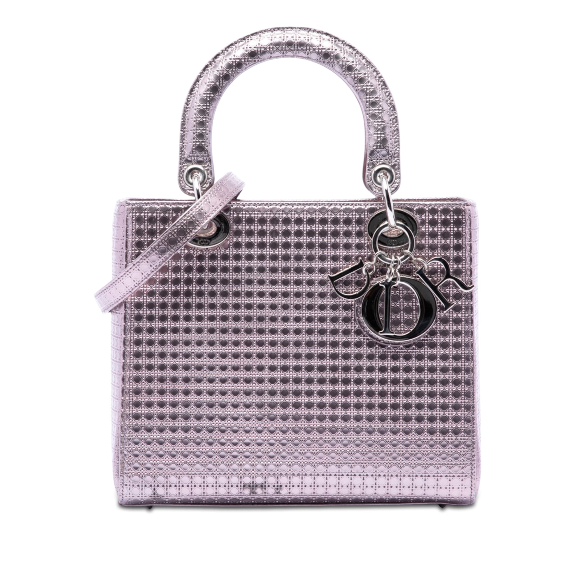 Dior Medium Metallic Patent Microcannage Lady Dior - image 1