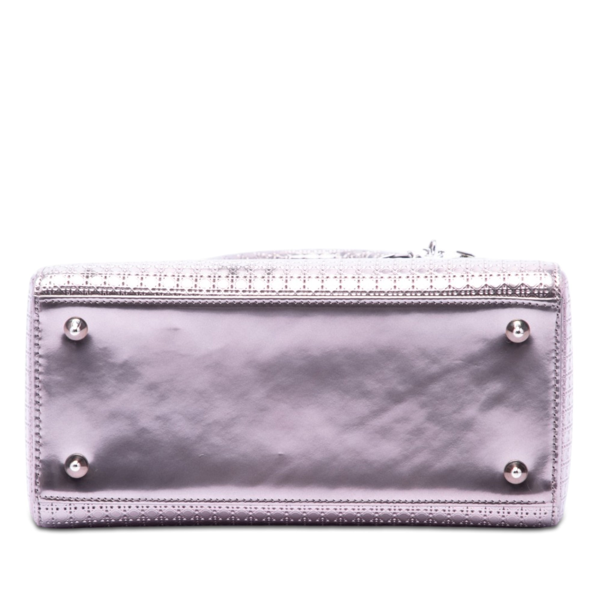 Dior Medium Metallic Patent Microcannage Lady Dior - image 3