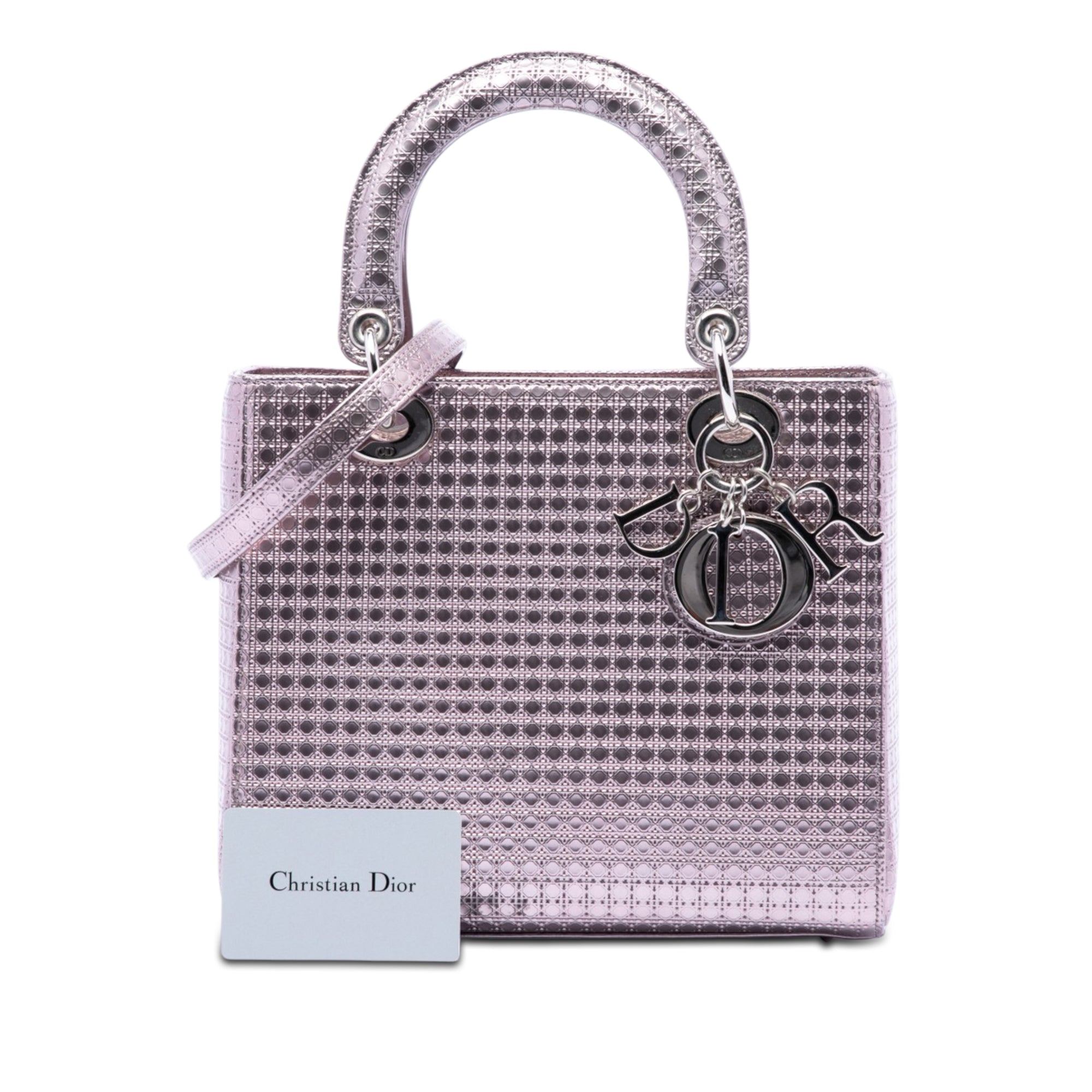 Dior Medium Metallic Patent Microcannage Lady Dior - image 7