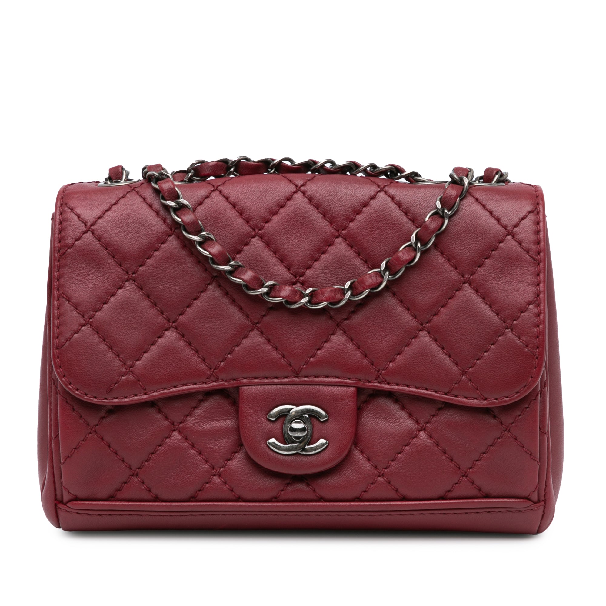 Chanel CC Quilted Lambskin Single Flap - image 1