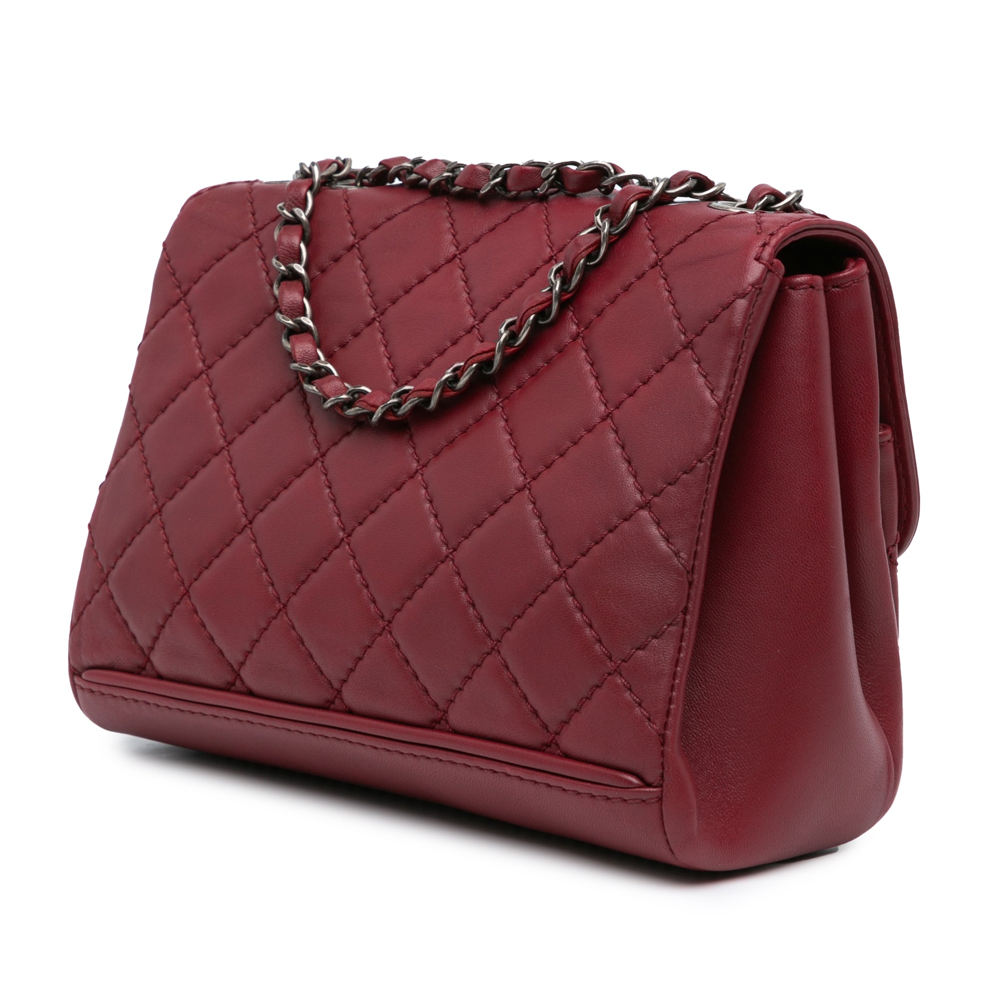 Chanel CC Quilted Lambskin Single Flap - image 2