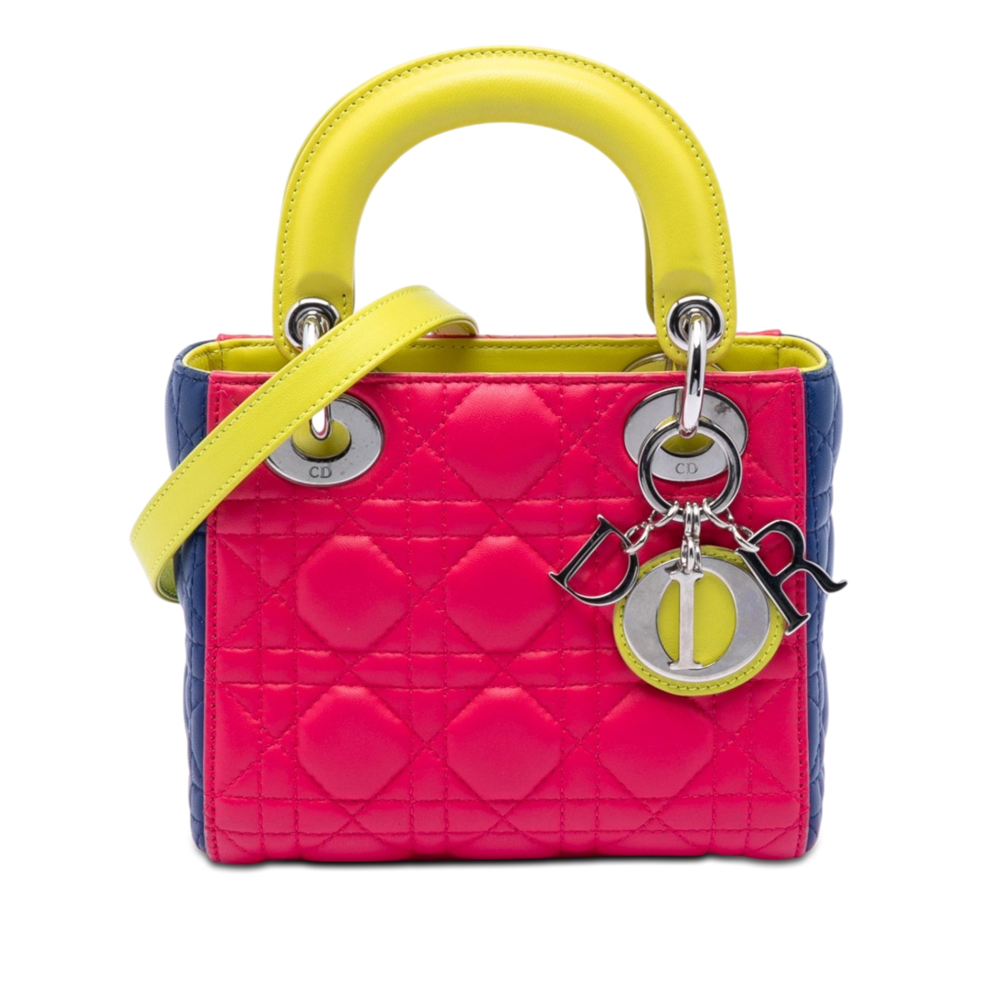 Dior Mini Tricolor Lambskin Cannage Lady Dior - image 1
