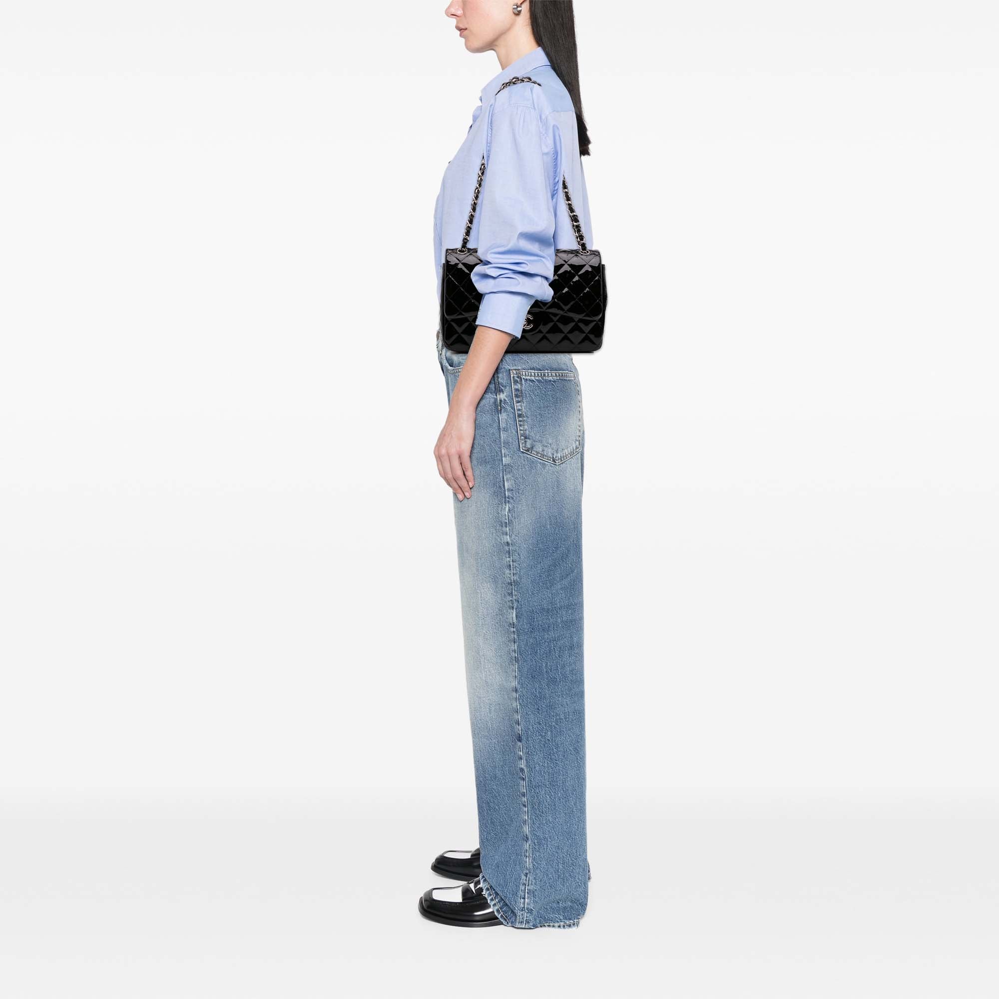 Chanel Jumbo Classic Patent Double Flap - image 12