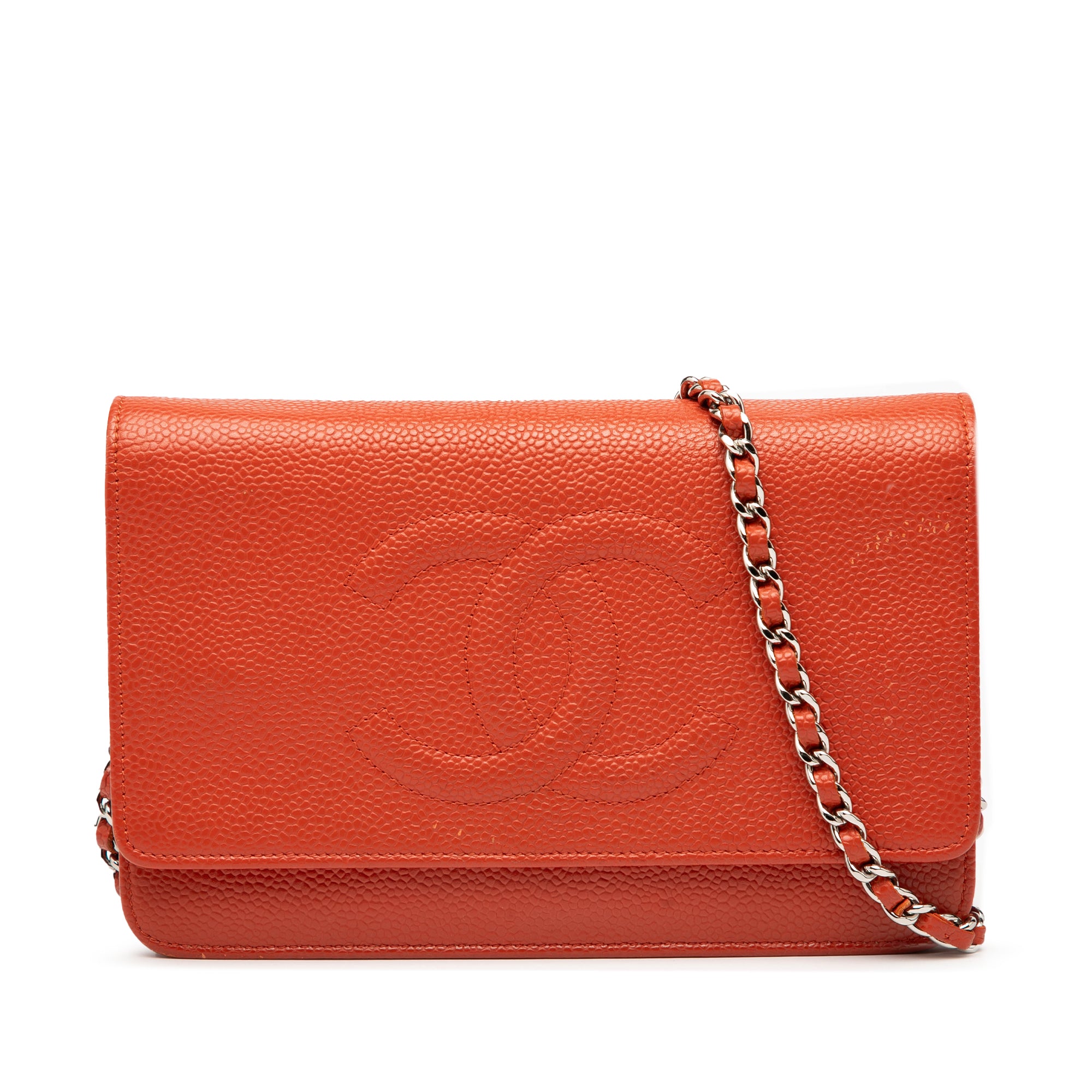 Chanel CC Caviar Wallet On Chain - image 1