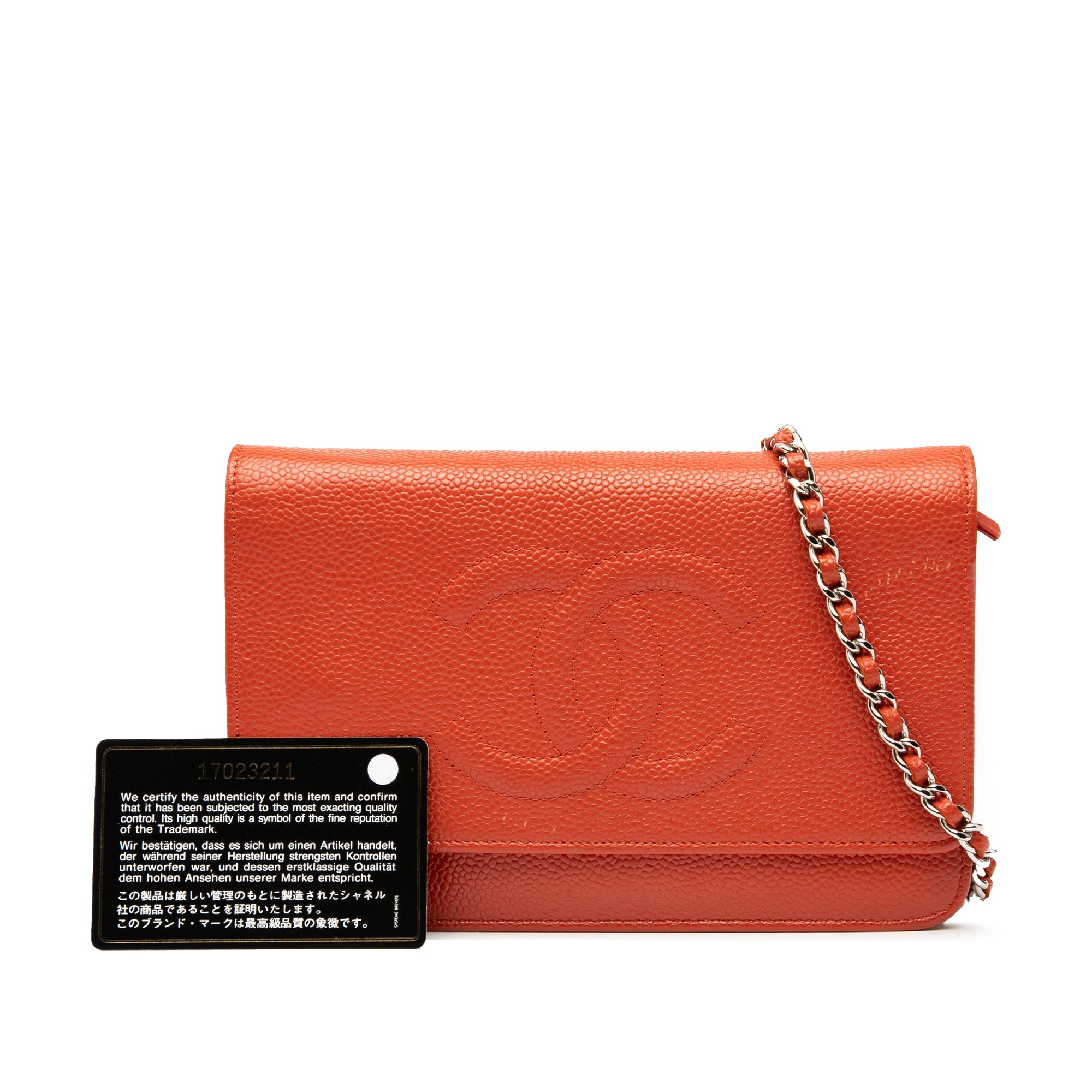 Chanel CC Caviar Wallet On Chain - image 9