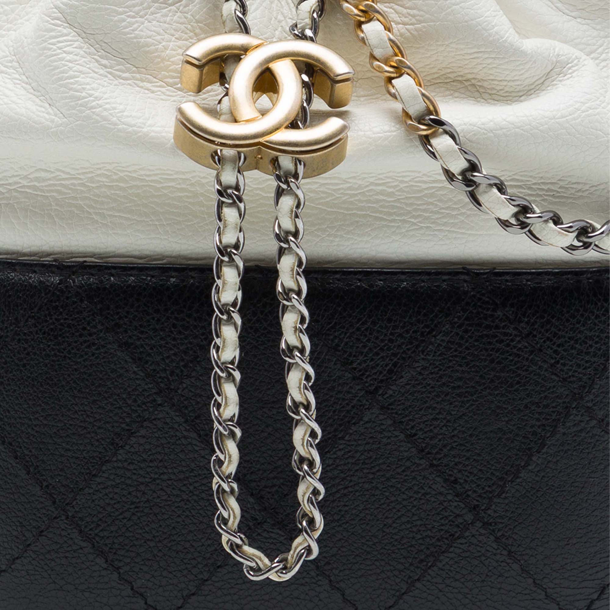Chanel Small Bicolor Quilted Calfskin Gabrielle Bucket Bag - image 6