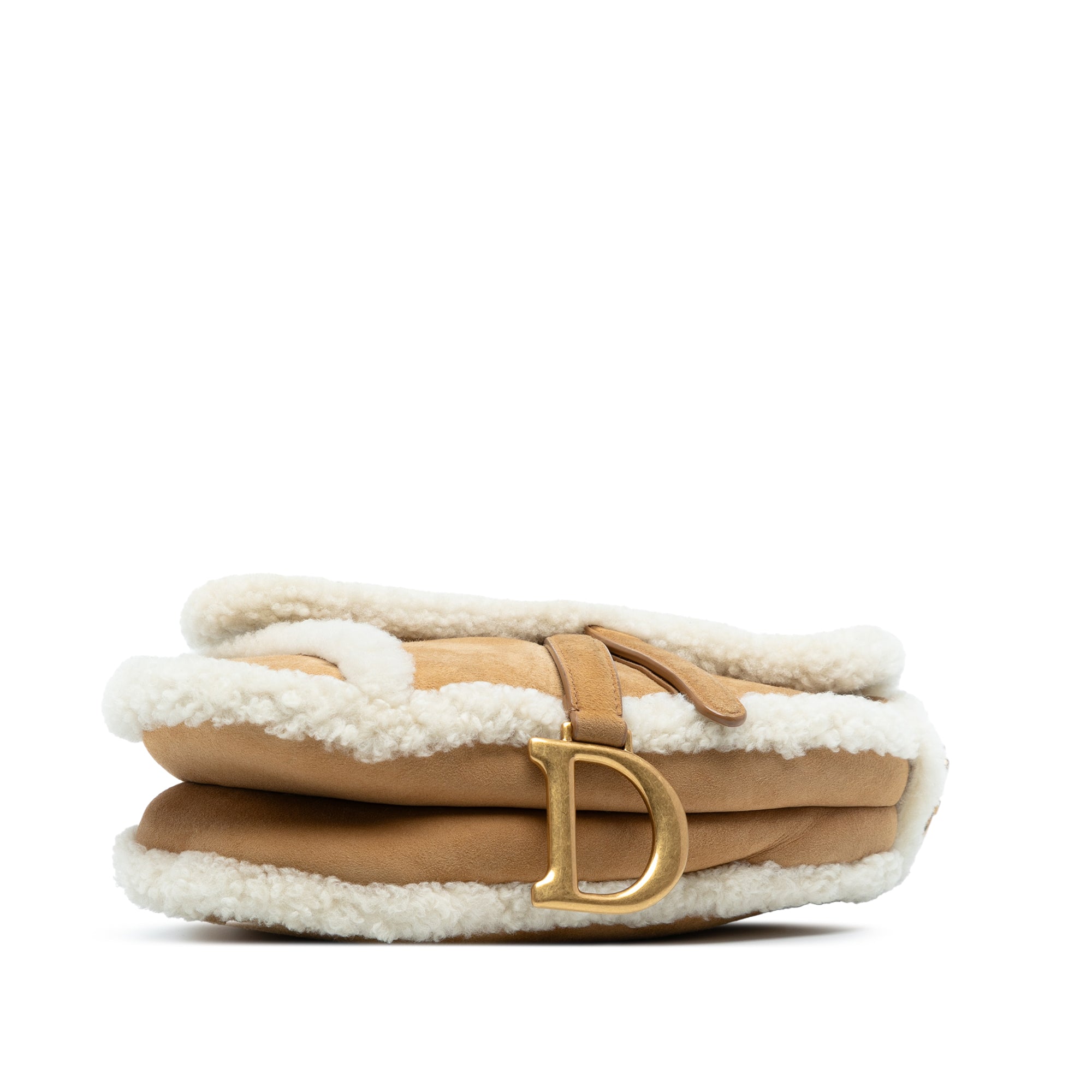 Dior Shearling Suede Saddle Bag - image 3