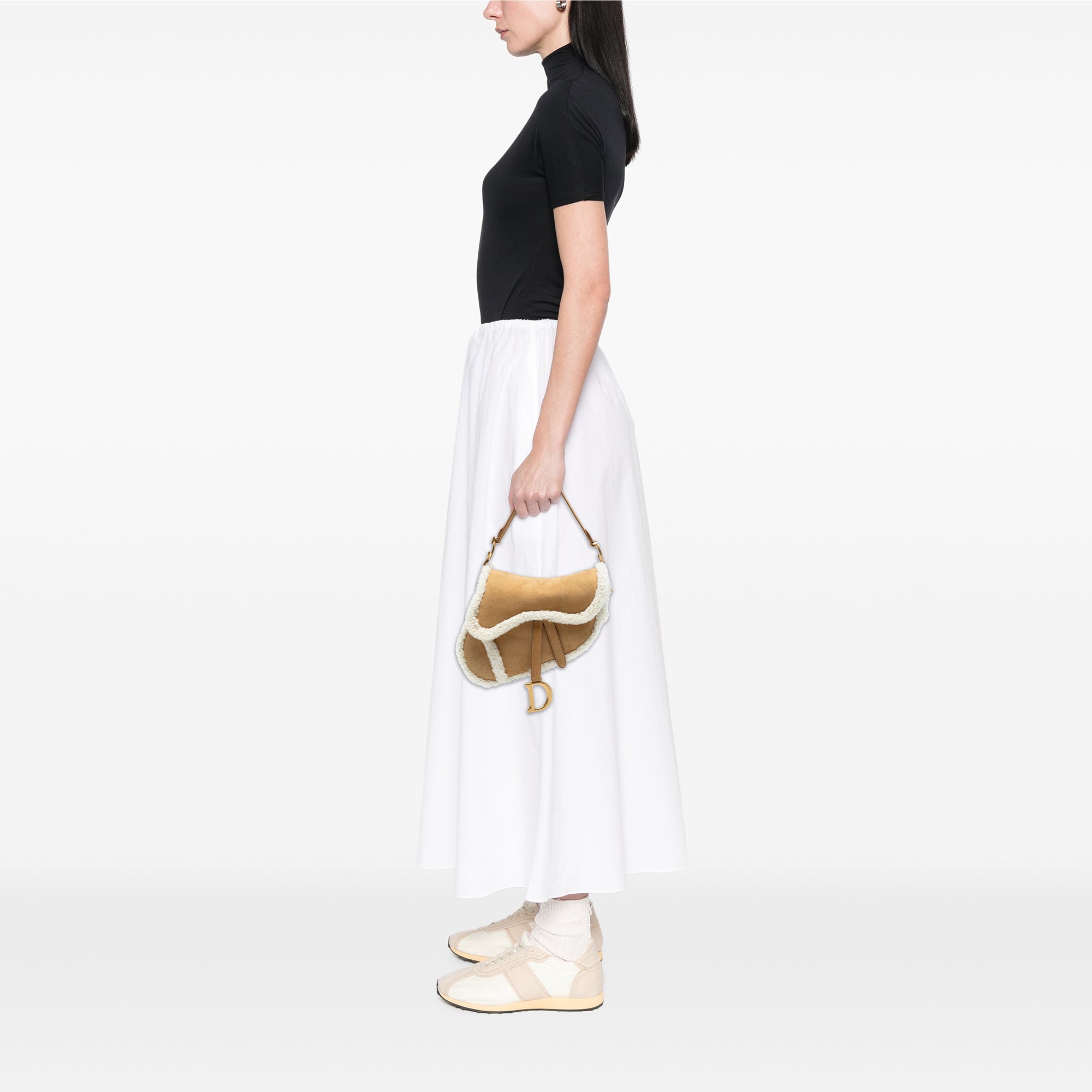 Dior Shearling Suede Saddle Bag - image 7