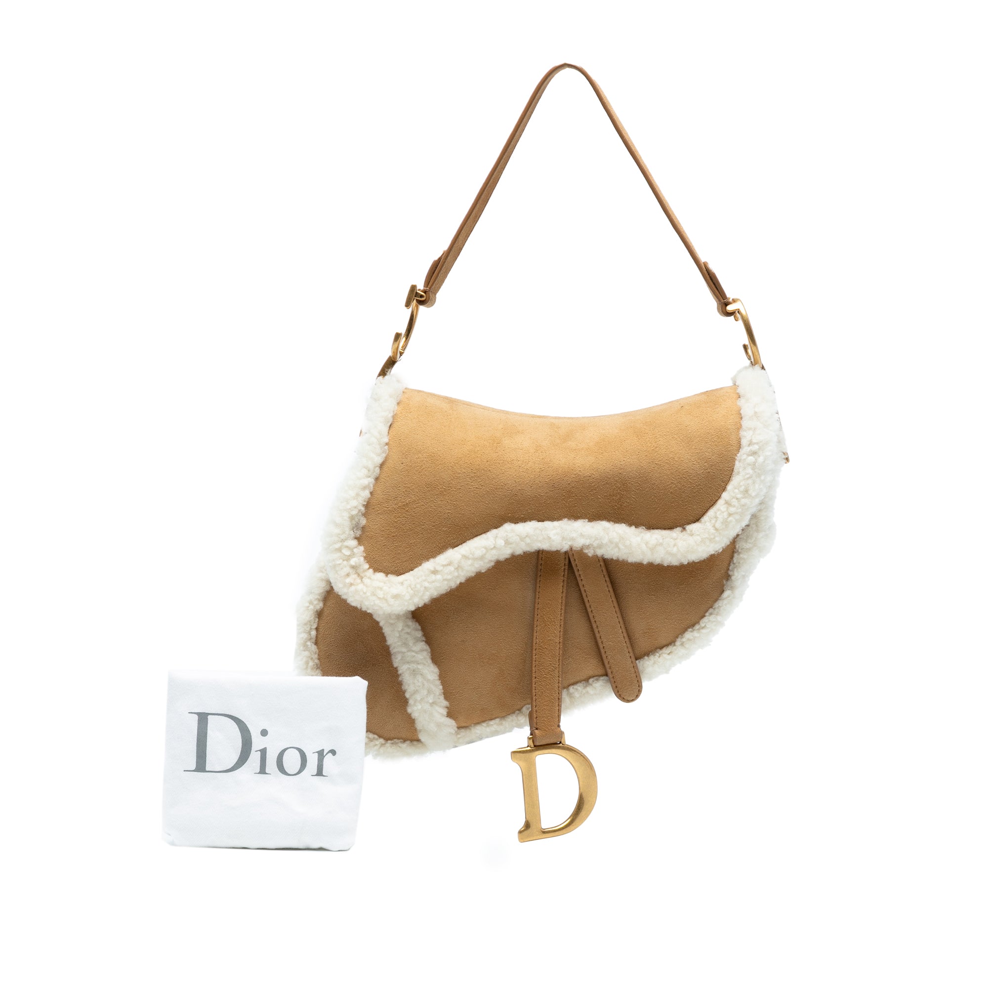 Dior Shearling Suede Saddle Bag - image 8