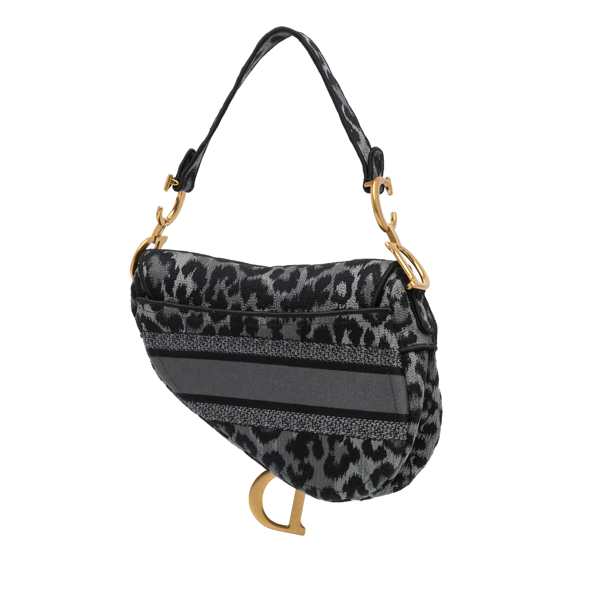 Dior Mizza Embroidered Canvas Leopard Saddle Bag - image 2
