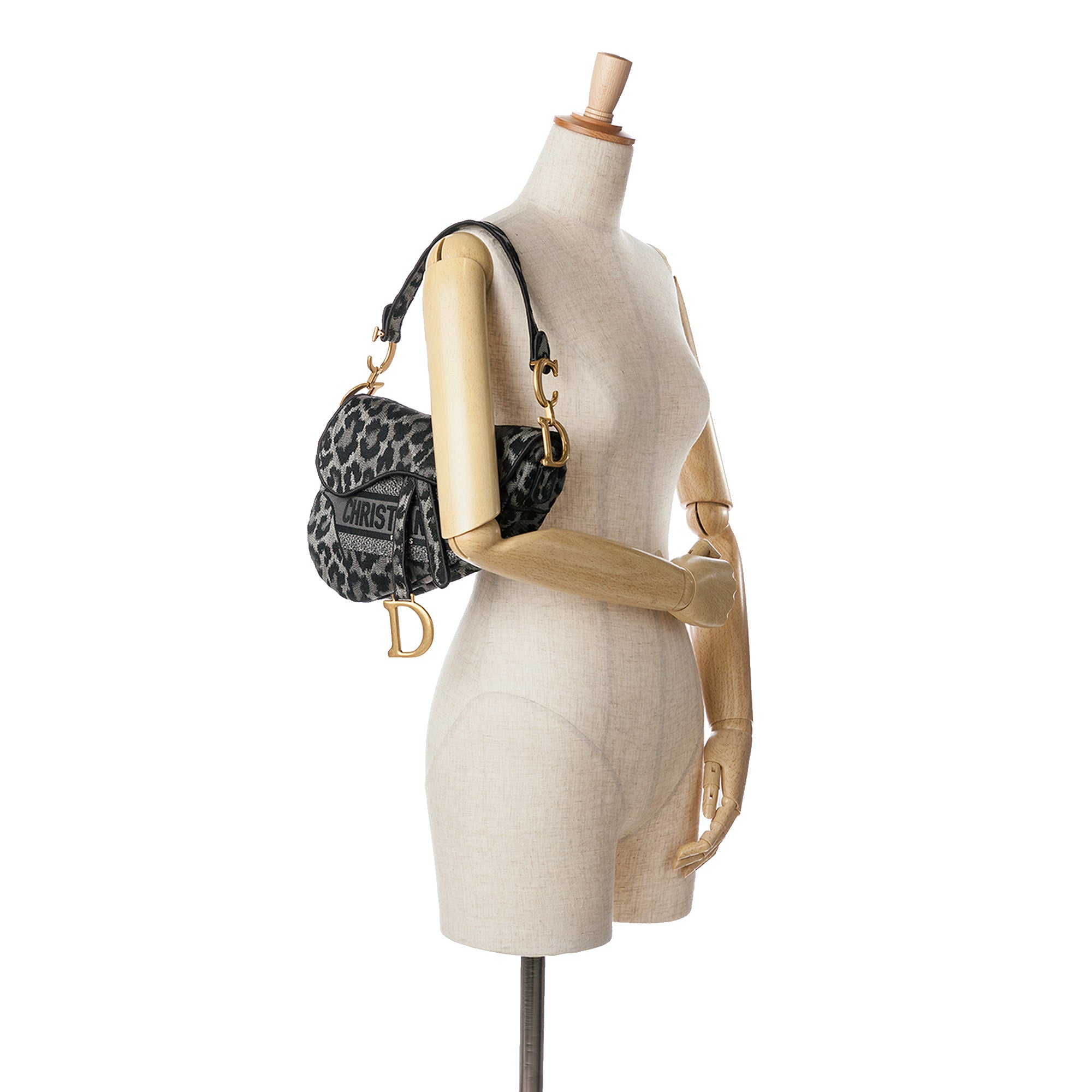 Dior Mizza Embroidered Canvas Leopard Saddle Bag - image 7