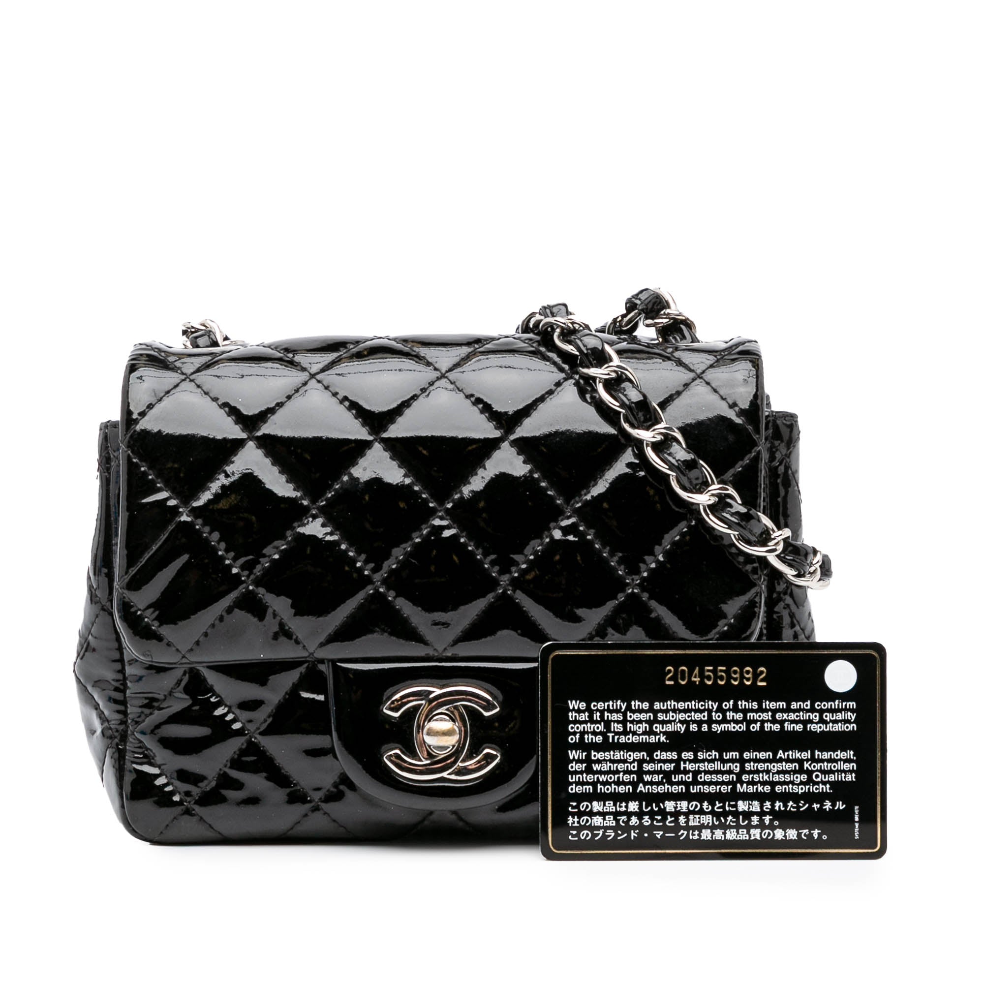 Chanel Mini Square Classic Patent Single Flap - image 11