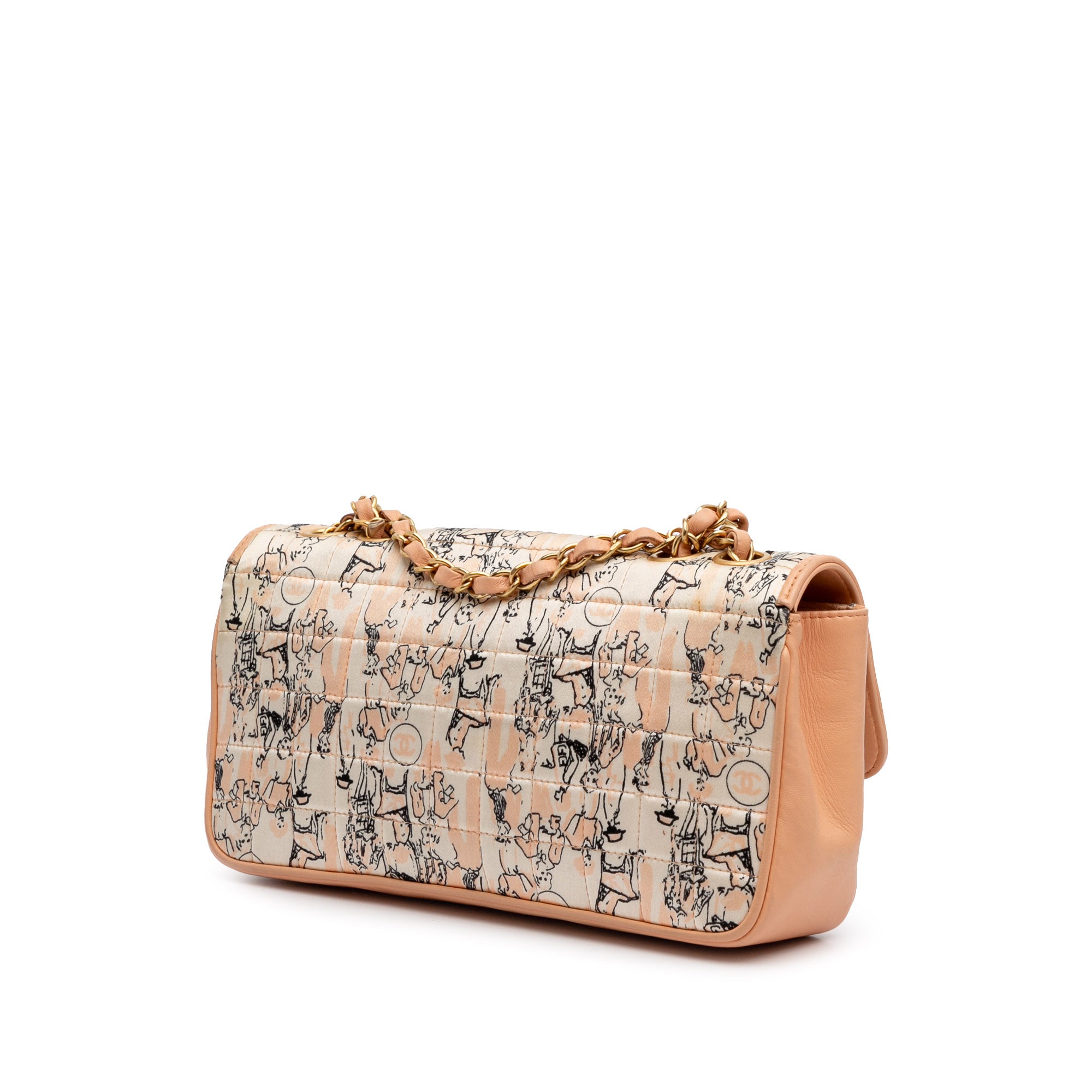 Chanel Silk and Lambskin Coco Mademoiselle Scarf Flap - image 2
