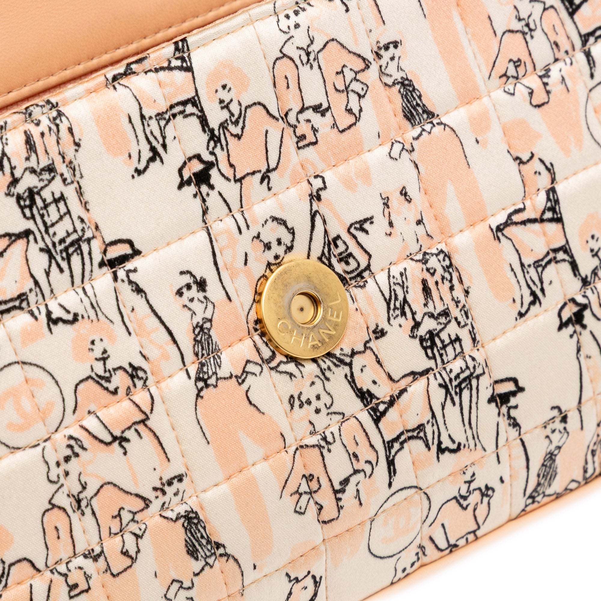Chanel Silk and Lambskin Coco Mademoiselle Scarf Flap - image 8