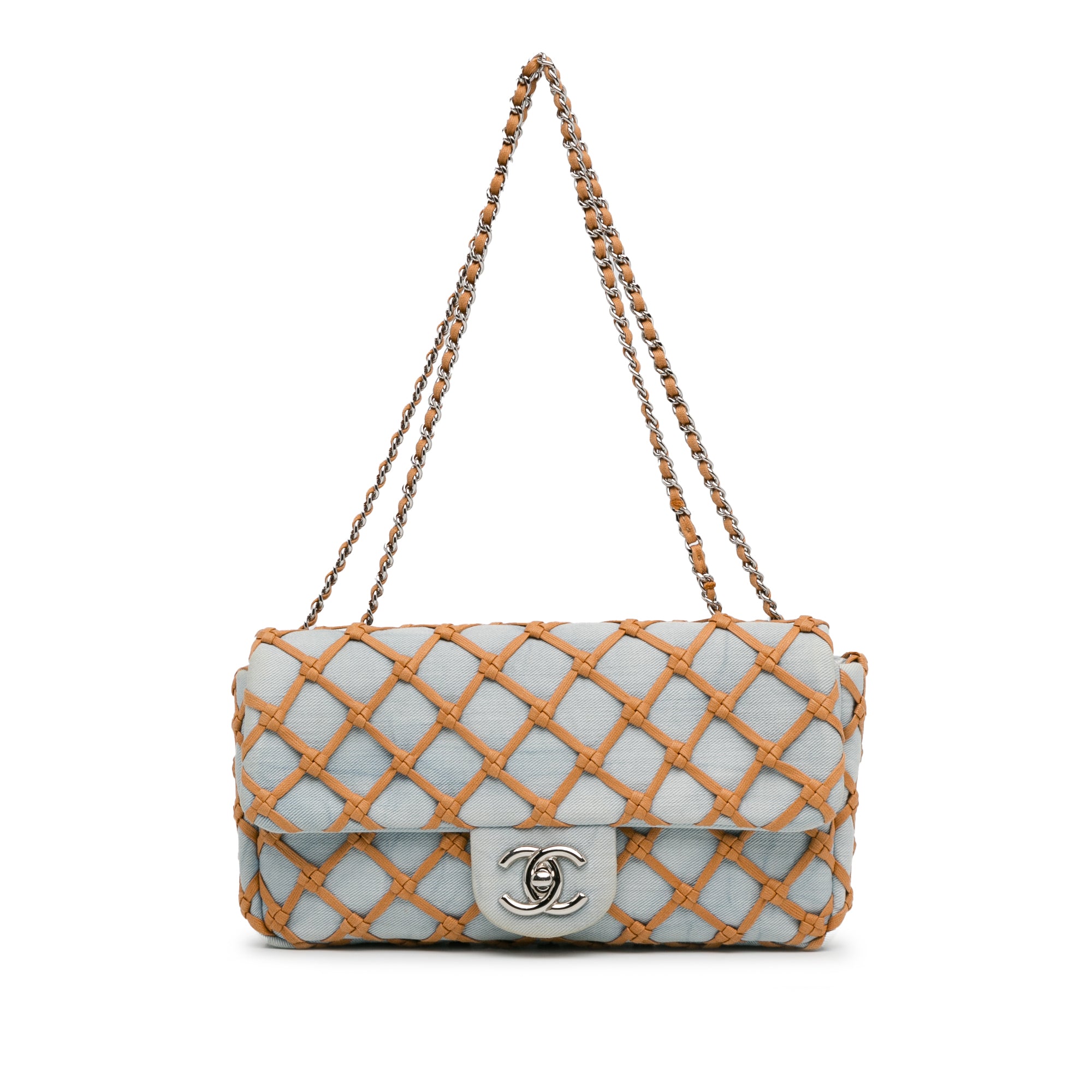 Chanel Small Denim Canebiers Net Flap - image 1