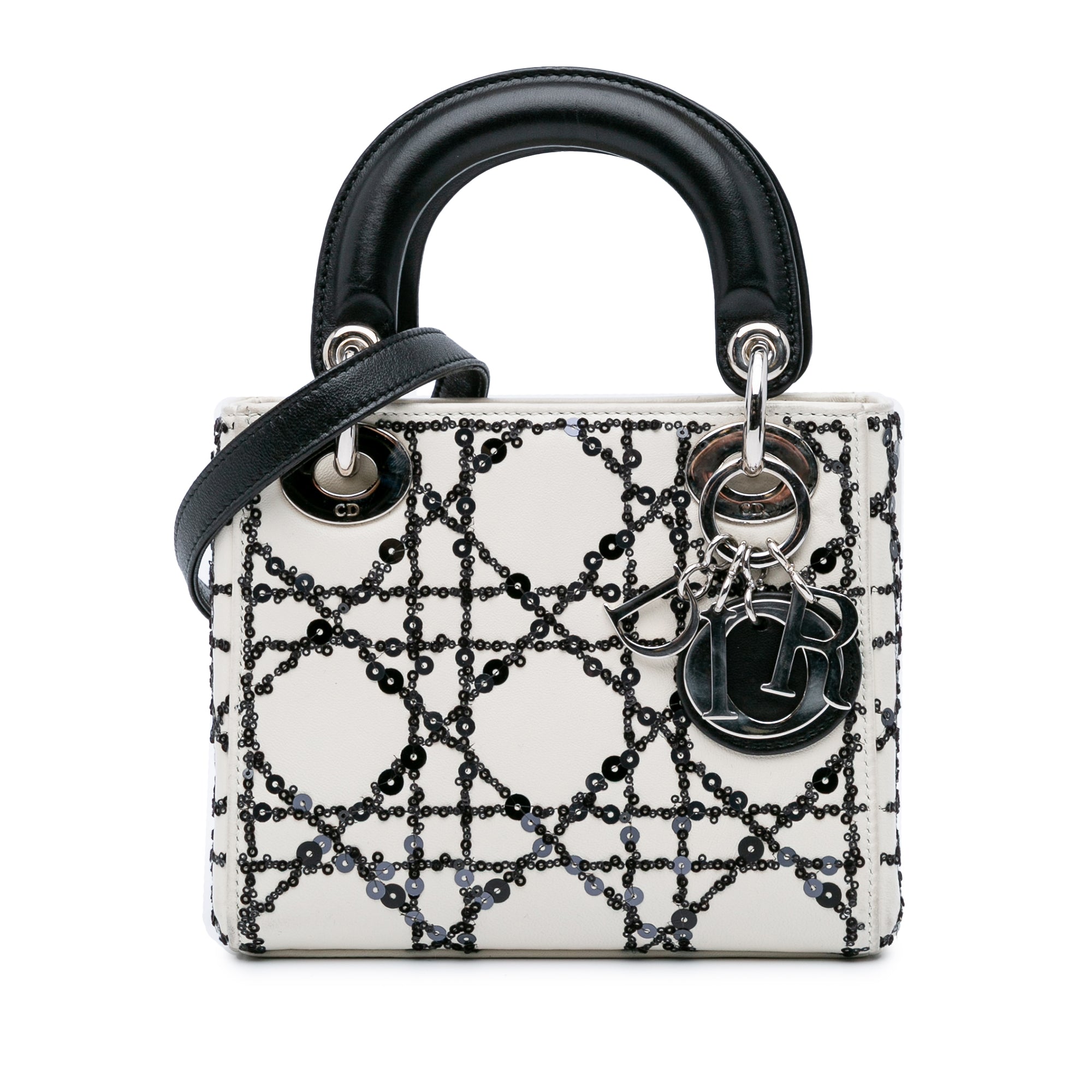 Dior Mini Calfskin Cannage Sequin Lady Dior - image 1