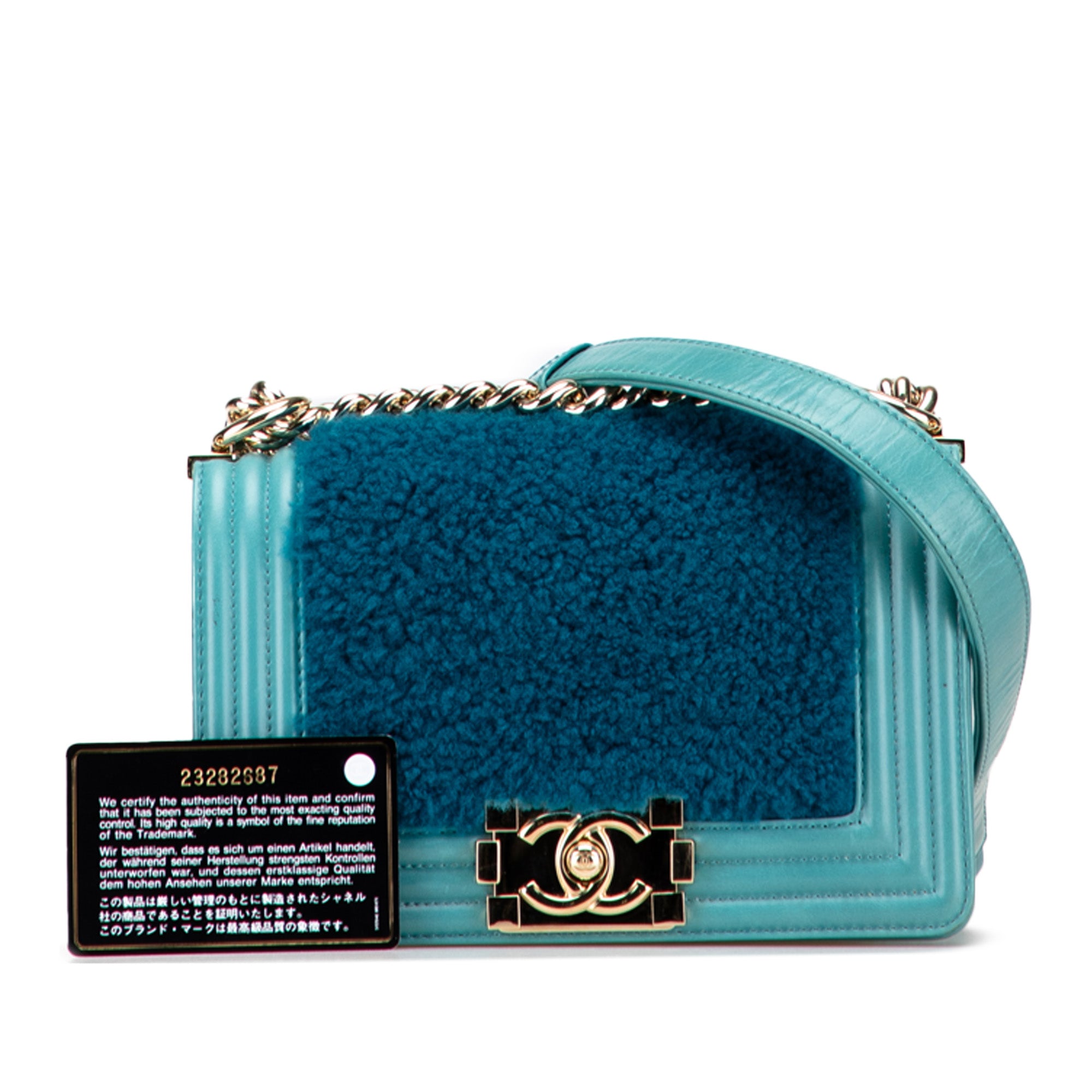 Chanel Small Bicolor Shearling Boy Flap - image 11