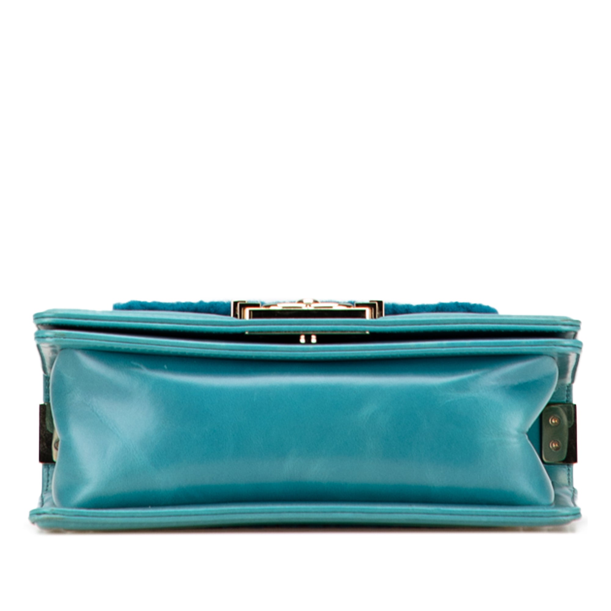 Chanel Small Bicolor Shearling Boy Flap - image 3