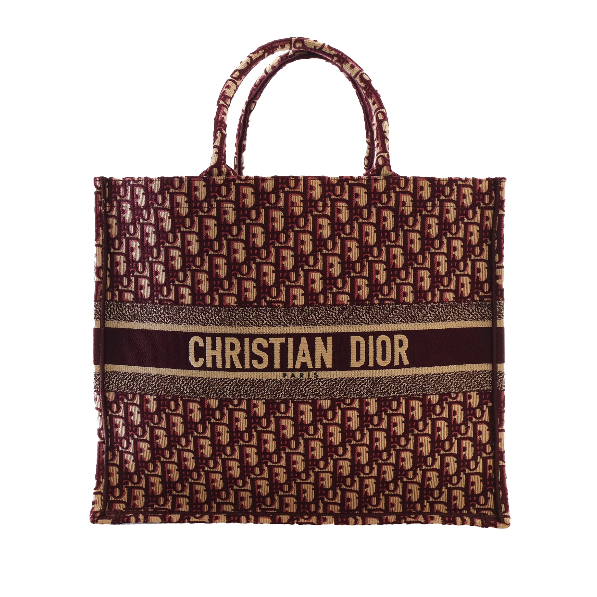 Dior Large Oblique Embroidered Canvas Book Tote - image 1