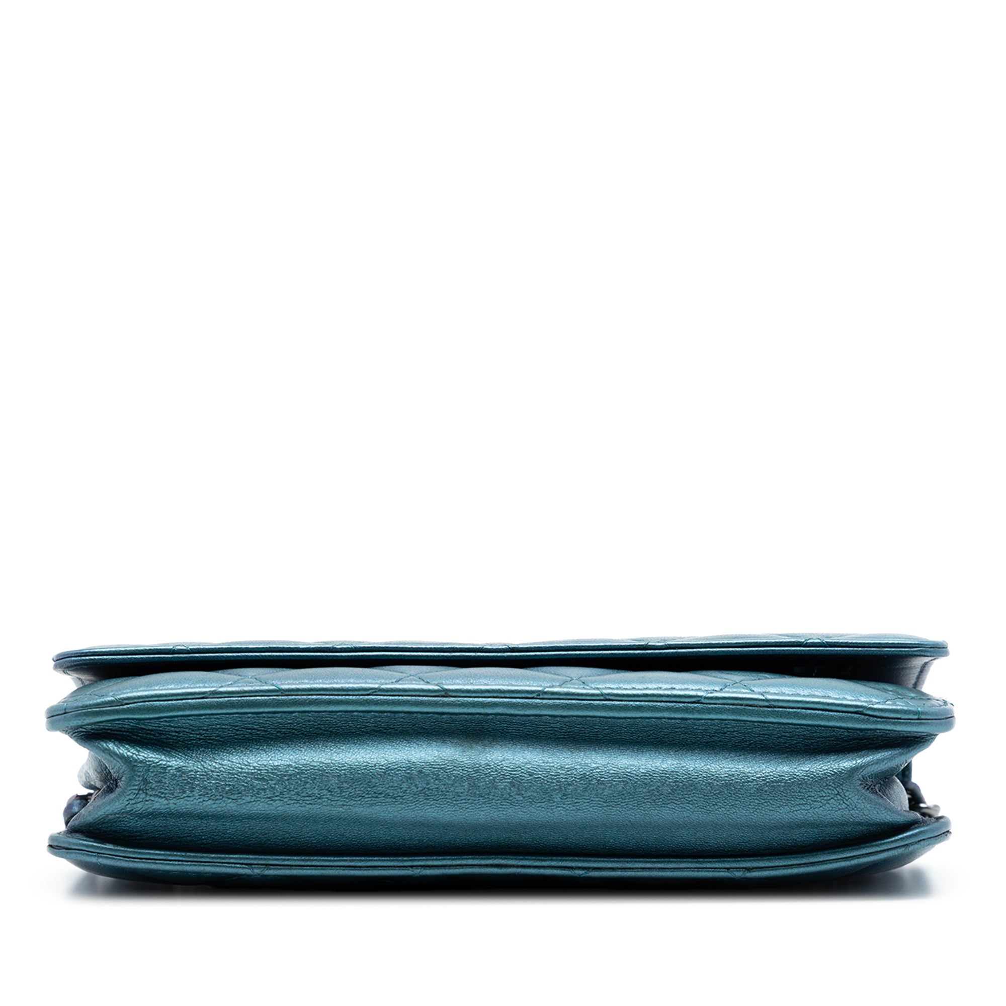 Chanel CC Quilted Metallic Lambskin Wallet On Chain - image 3