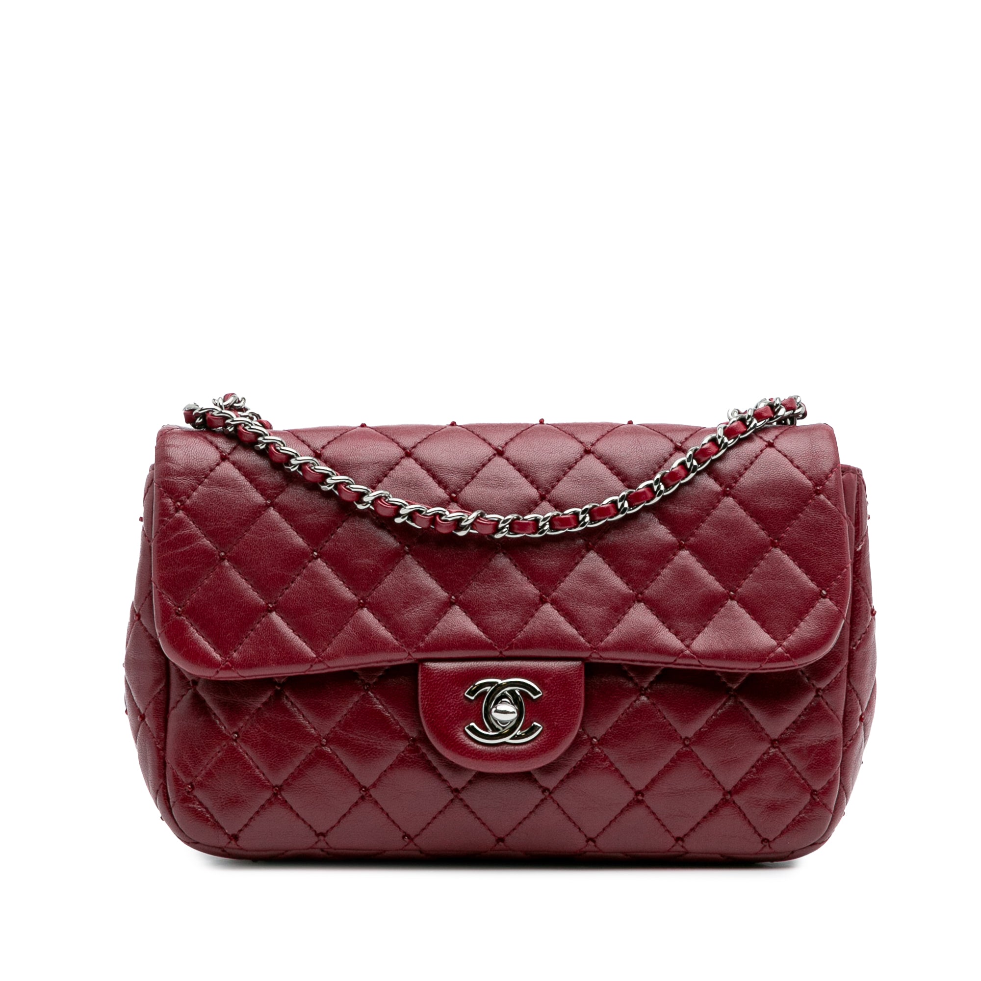 Chanel Small Quilted Lambskin Beaded Single Flap - image 1