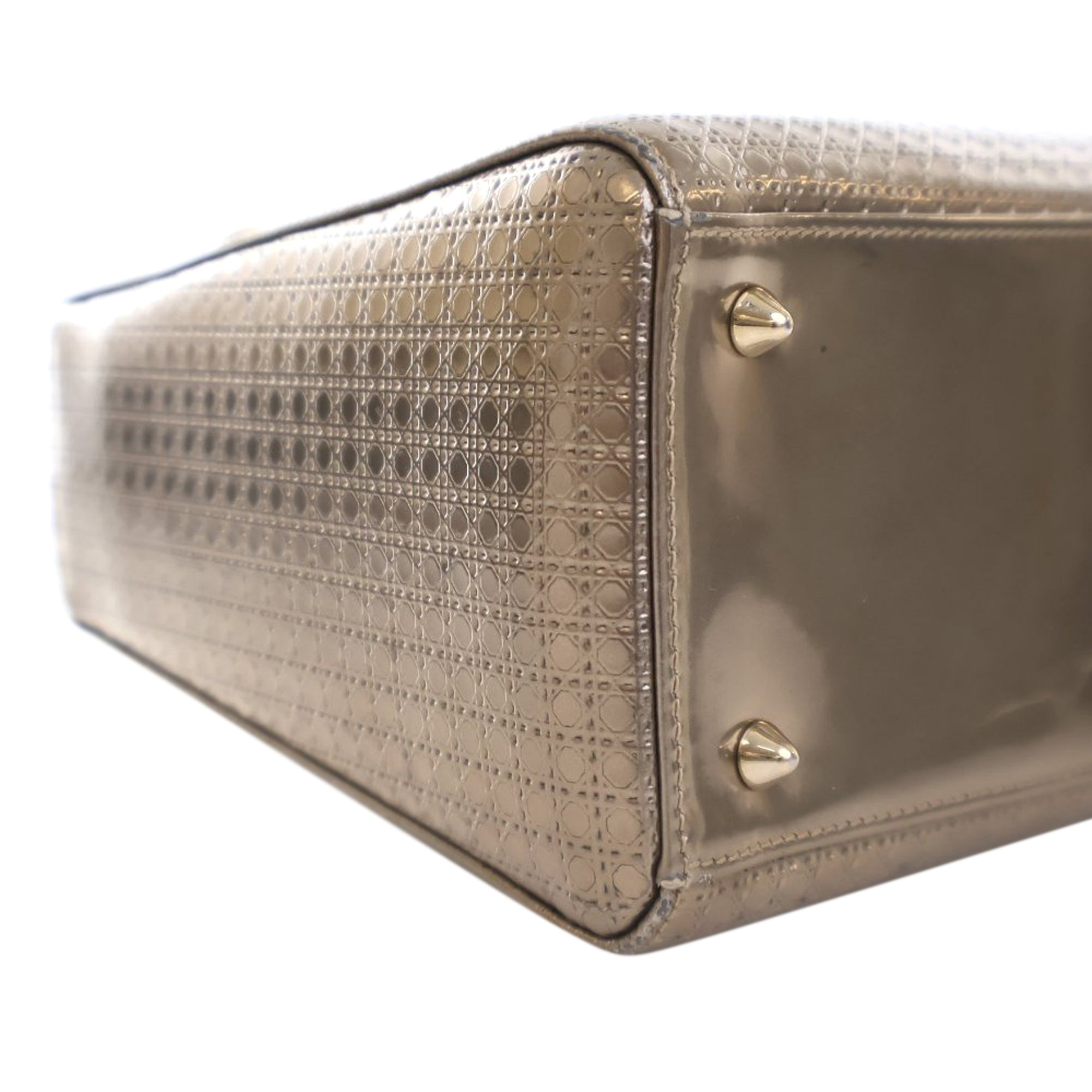 Dior Medium Metallic Patent Microcannage Lady Dior - image 10