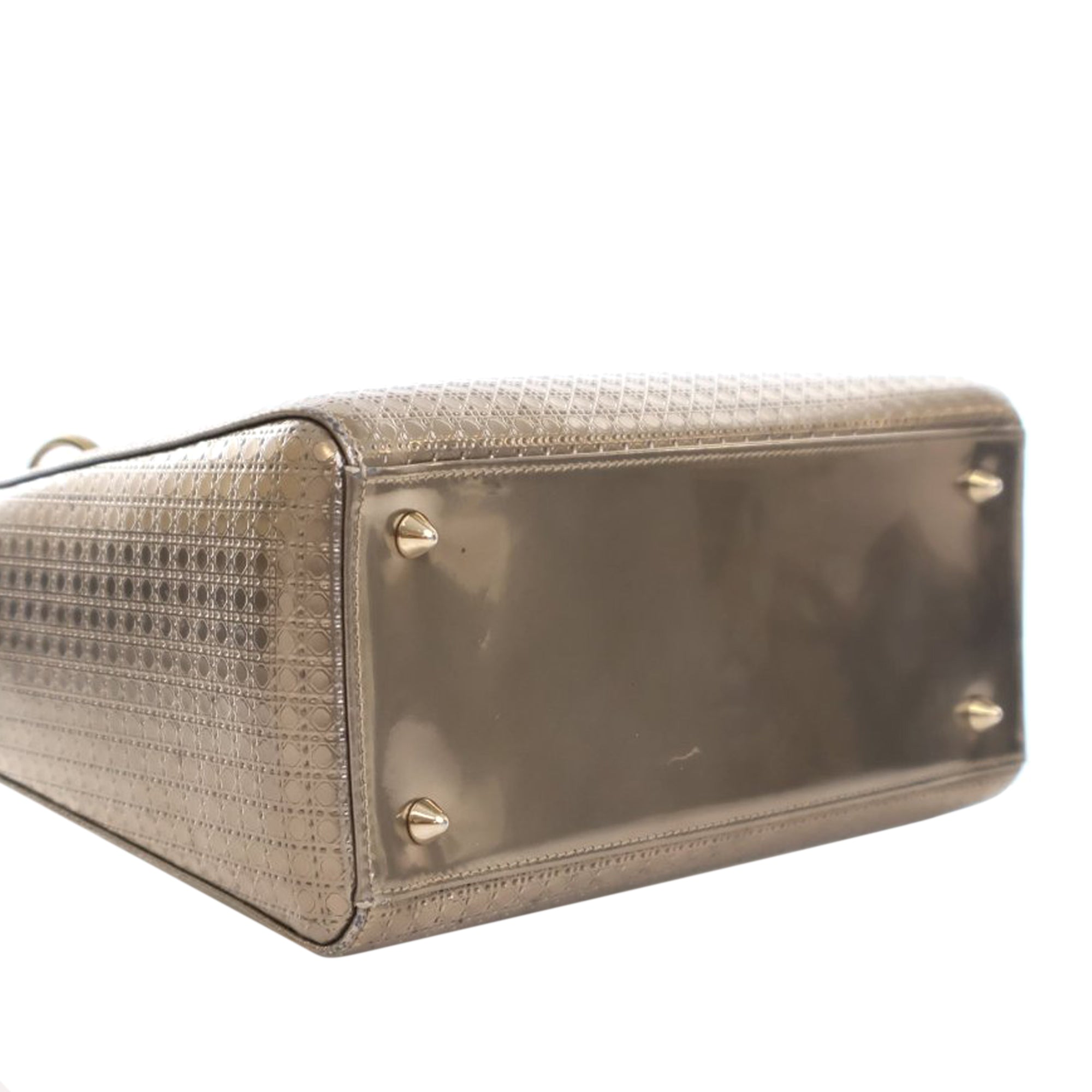 Dior Medium Metallic Patent Microcannage Lady Dior - image 11