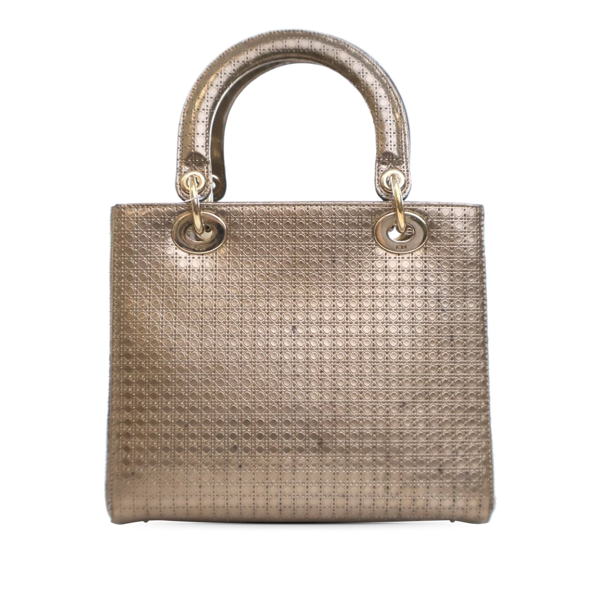 Dior Medium Metallic Patent Microcannage Lady Dior - image 2