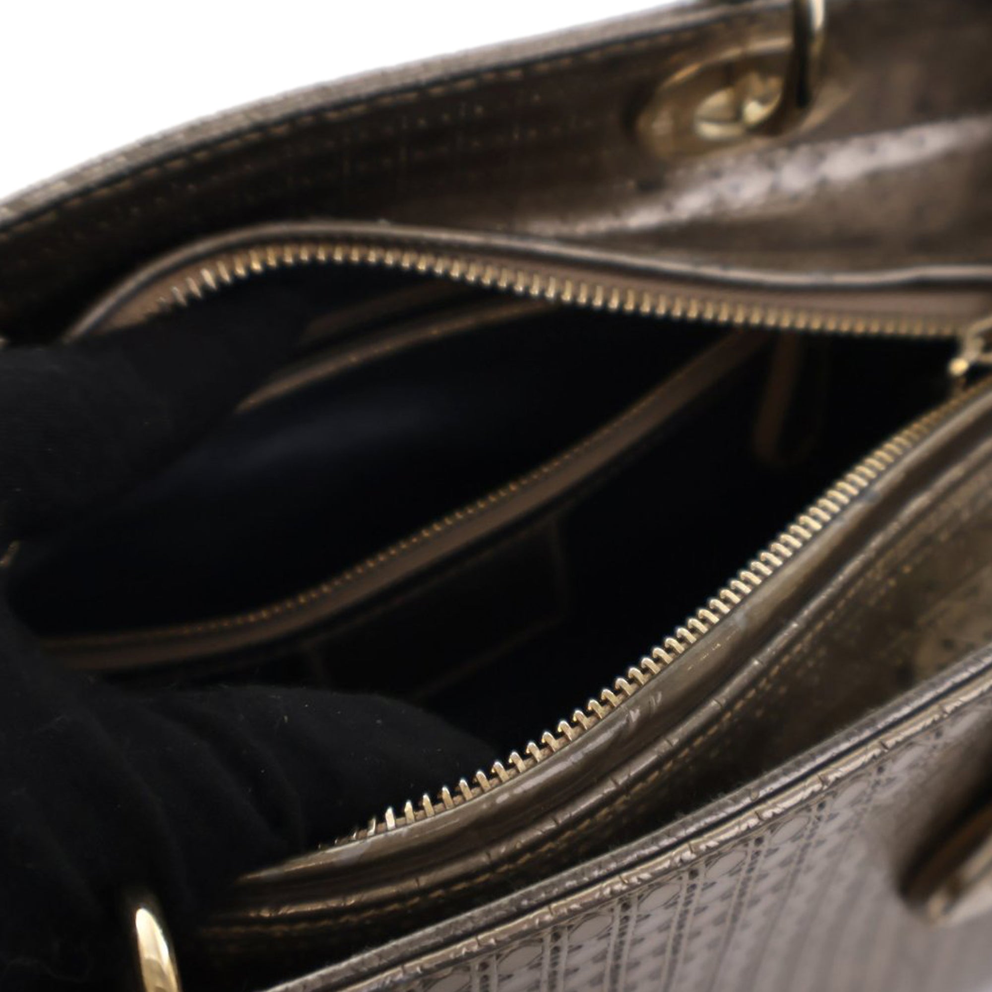 Dior Medium Metallic Patent Microcannage Lady Dior - image 4