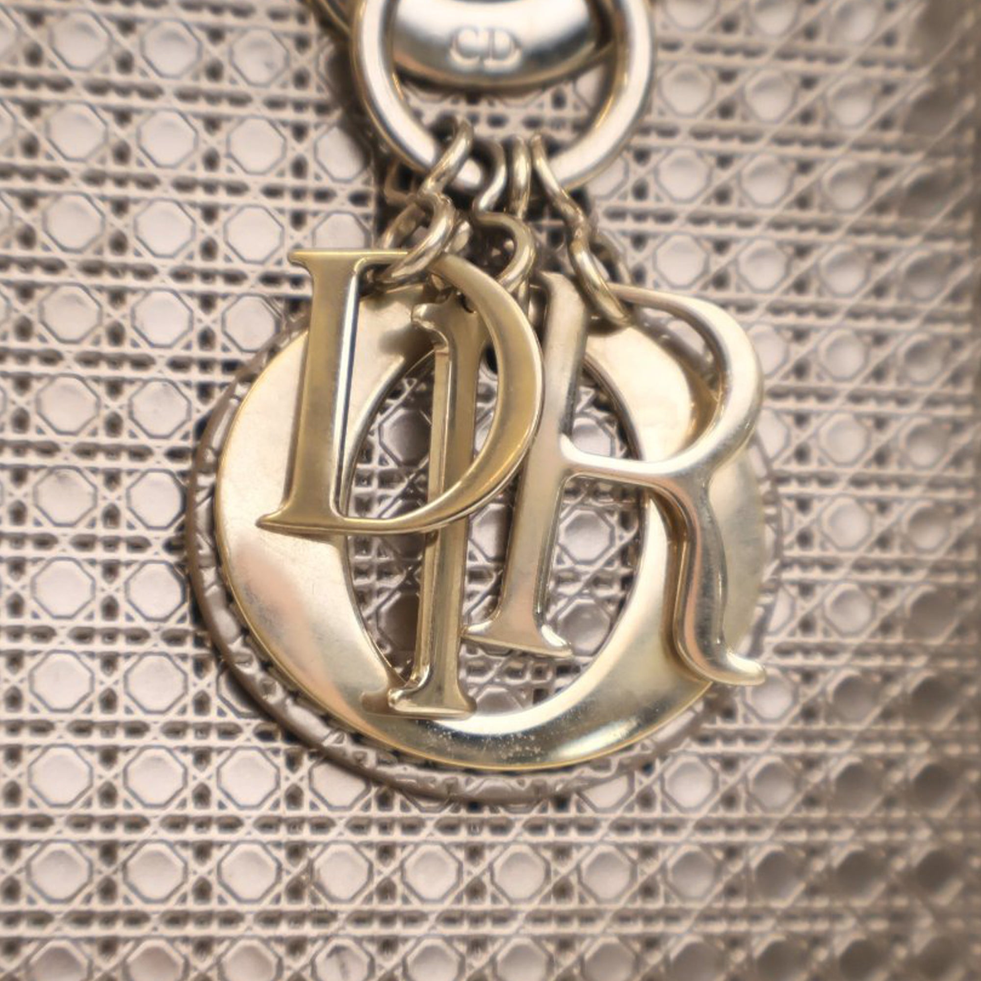 Dior Medium Metallic Patent Microcannage Lady Dior - image 5