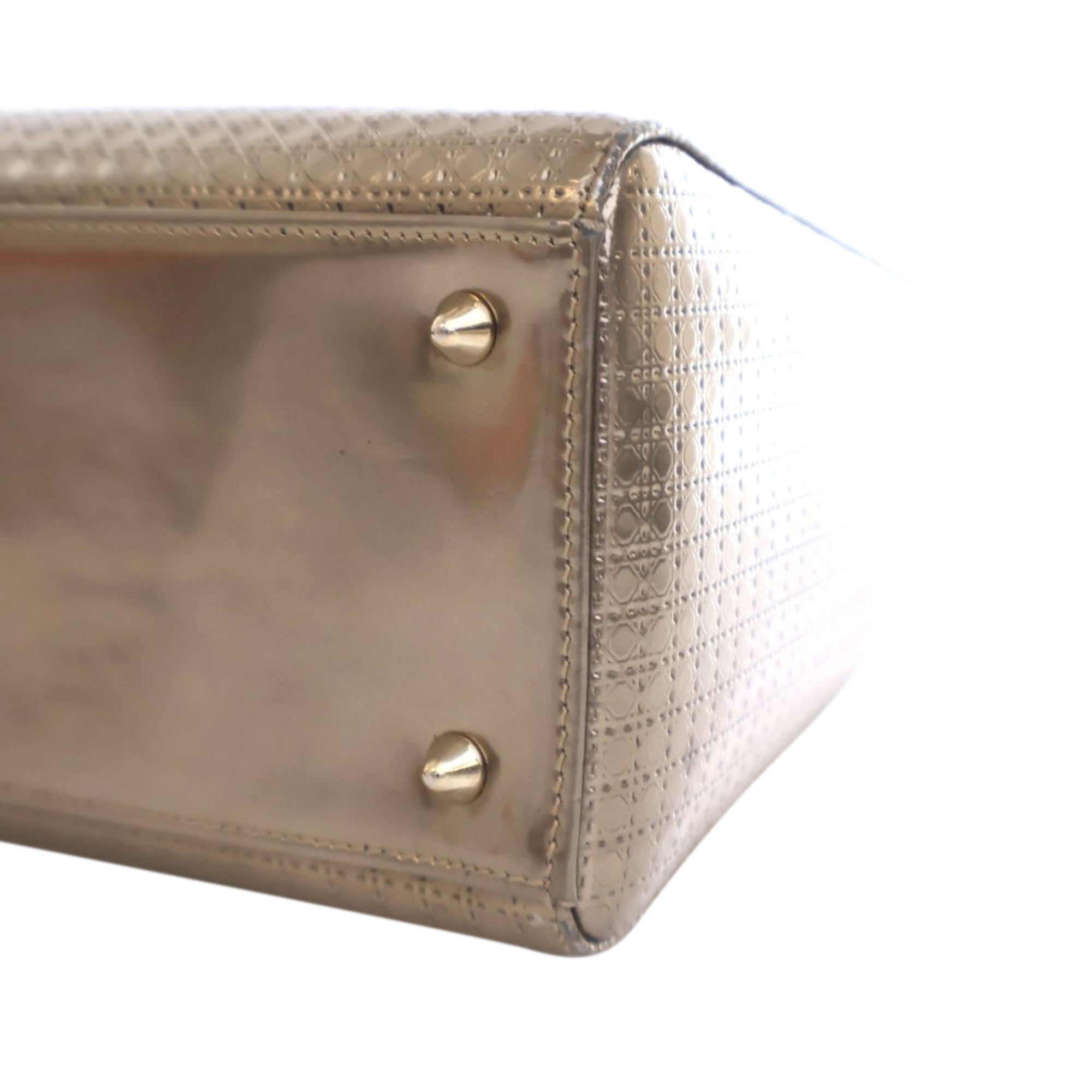 Dior Medium Metallic Patent Microcannage Lady Dior - image 9