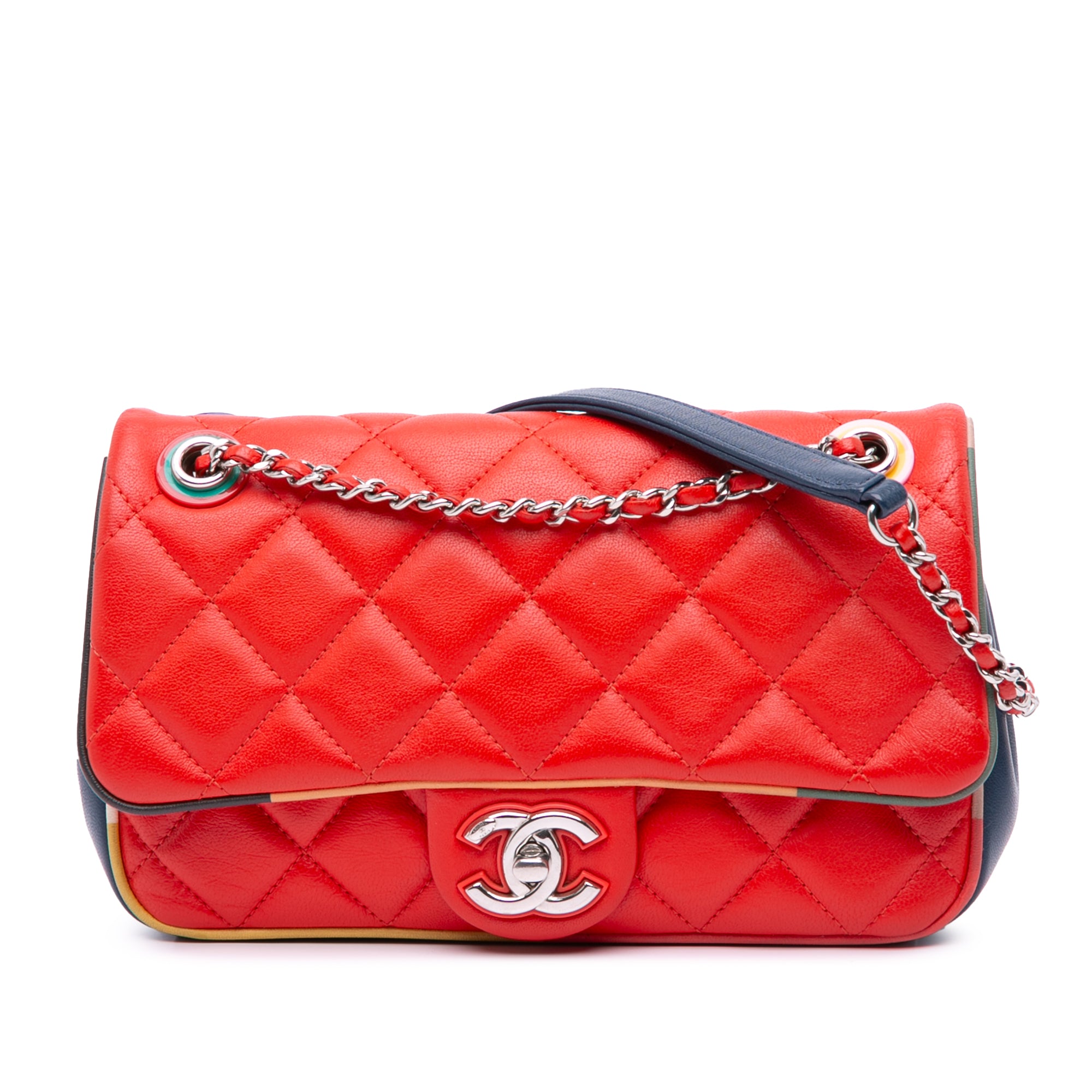 Chanel Small Quilted Lambskin Cuba Color Flap - image 1