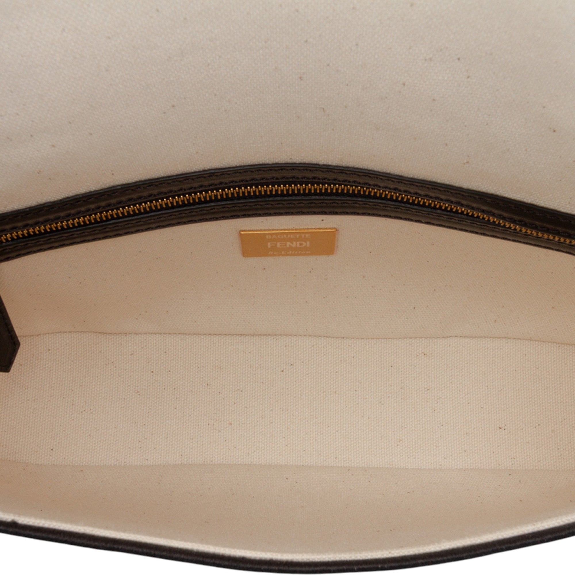 Fendi Chinese Valentines Day Zucca Embroidered Canvas Baguette Satchel - image 4