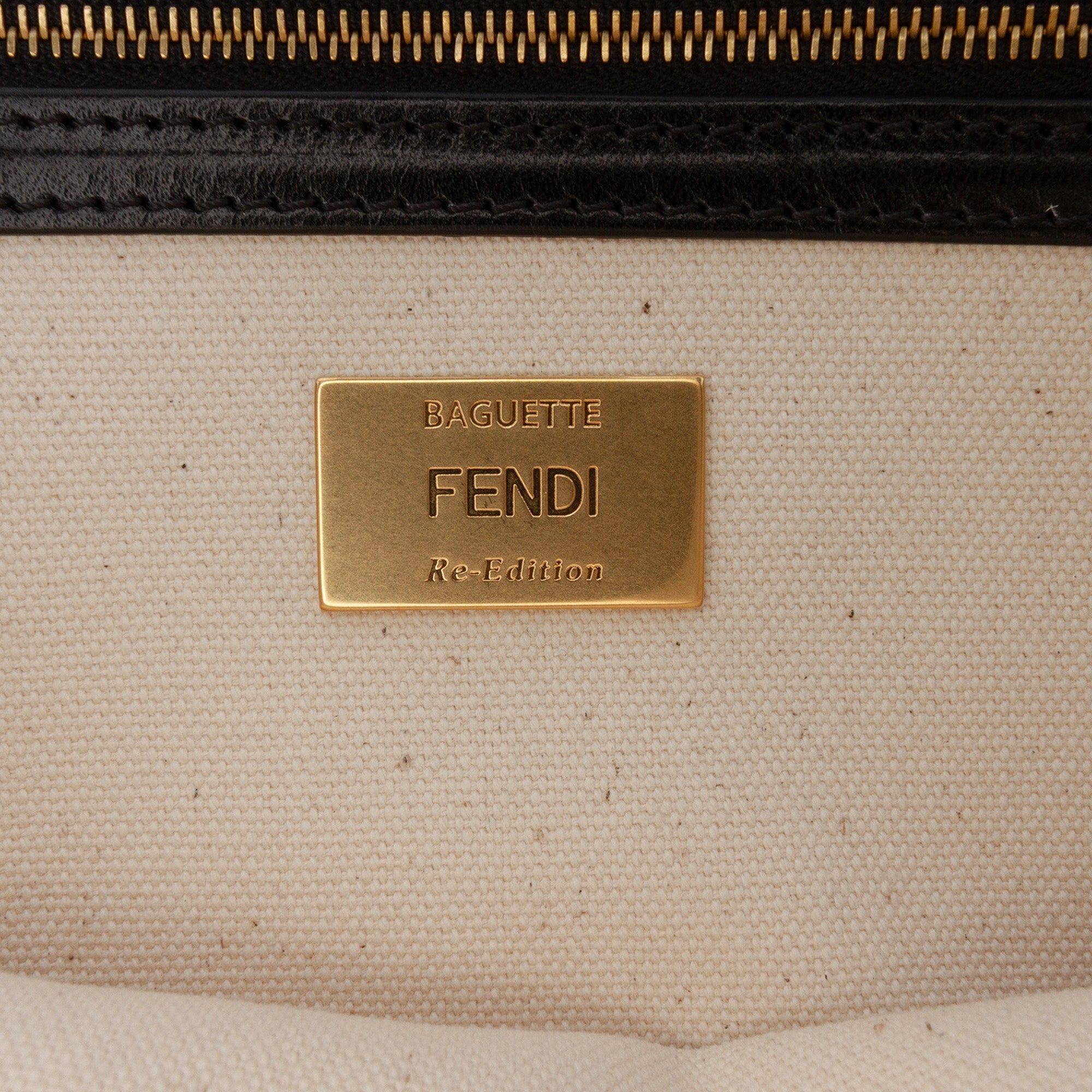 Fendi Chinese Valentines Day Zucca Embroidered Canvas Baguette Satchel - image 5